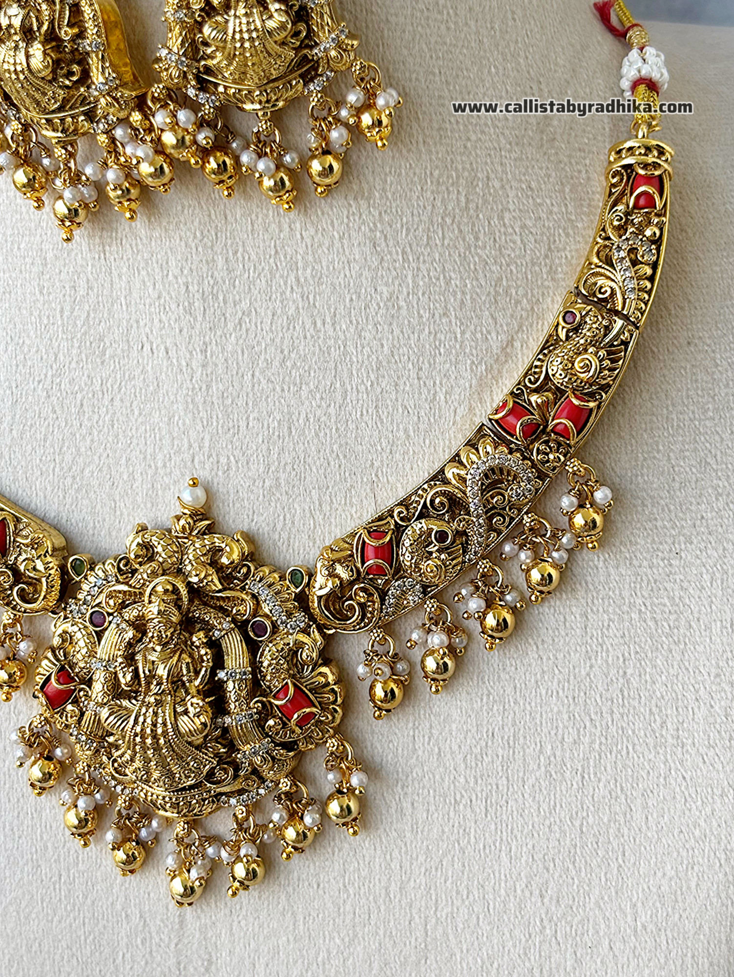 Coral Nakshi Necklace