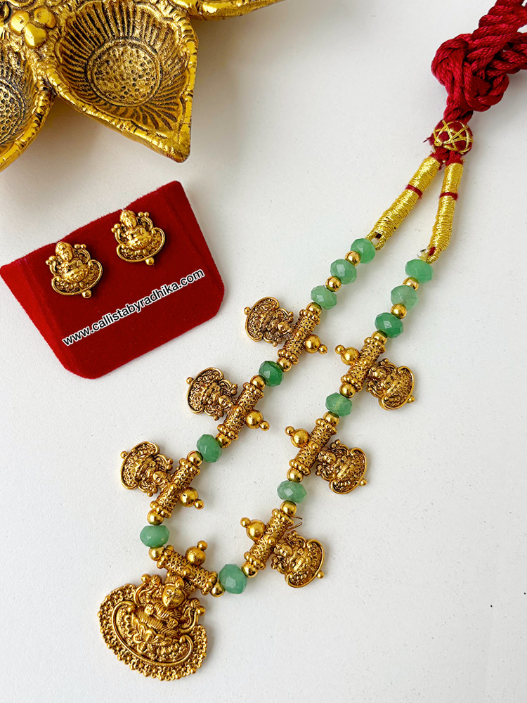 Image of Nakshi Green Beads Necklace