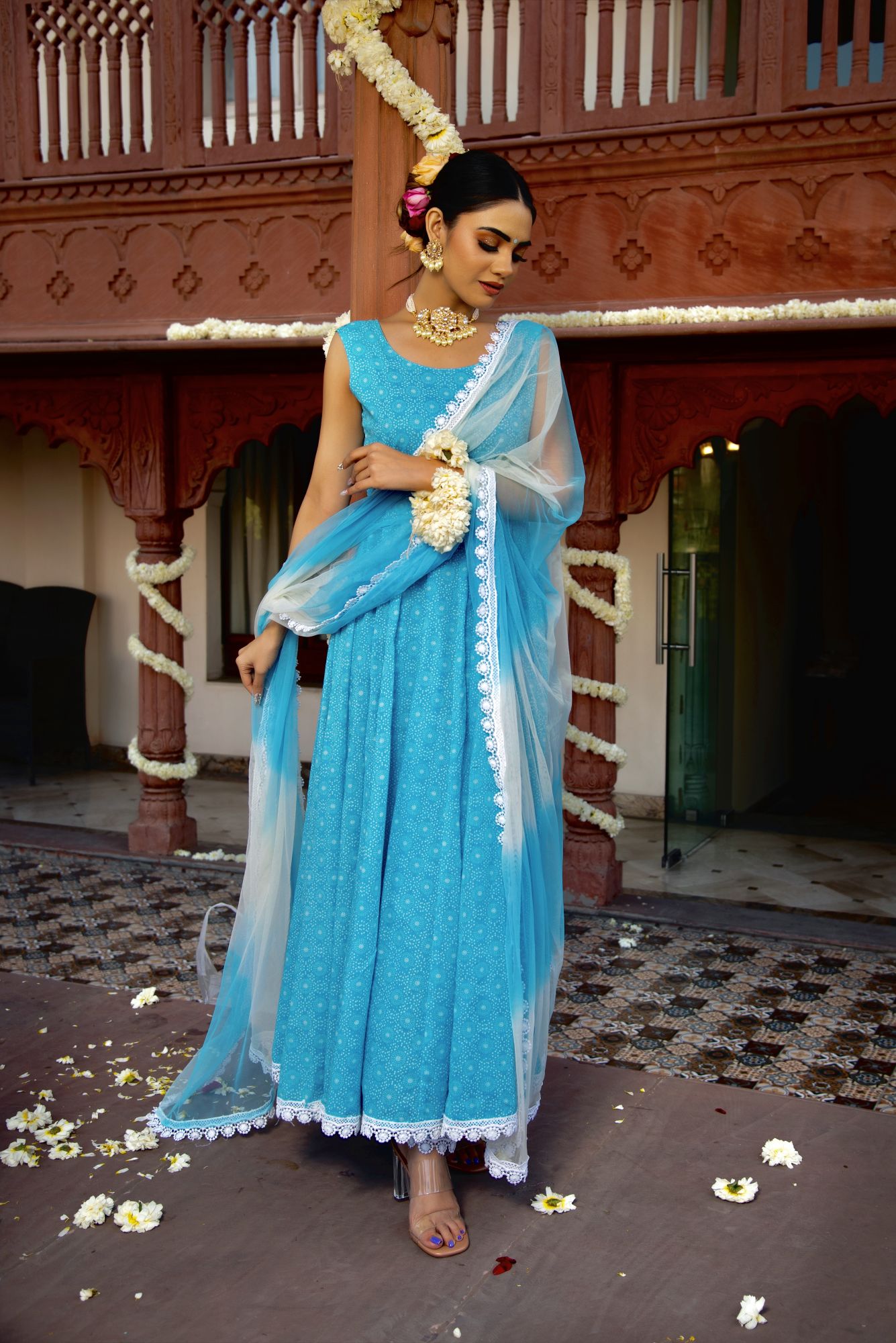 Dolphin Wings Anarkali Suit Set