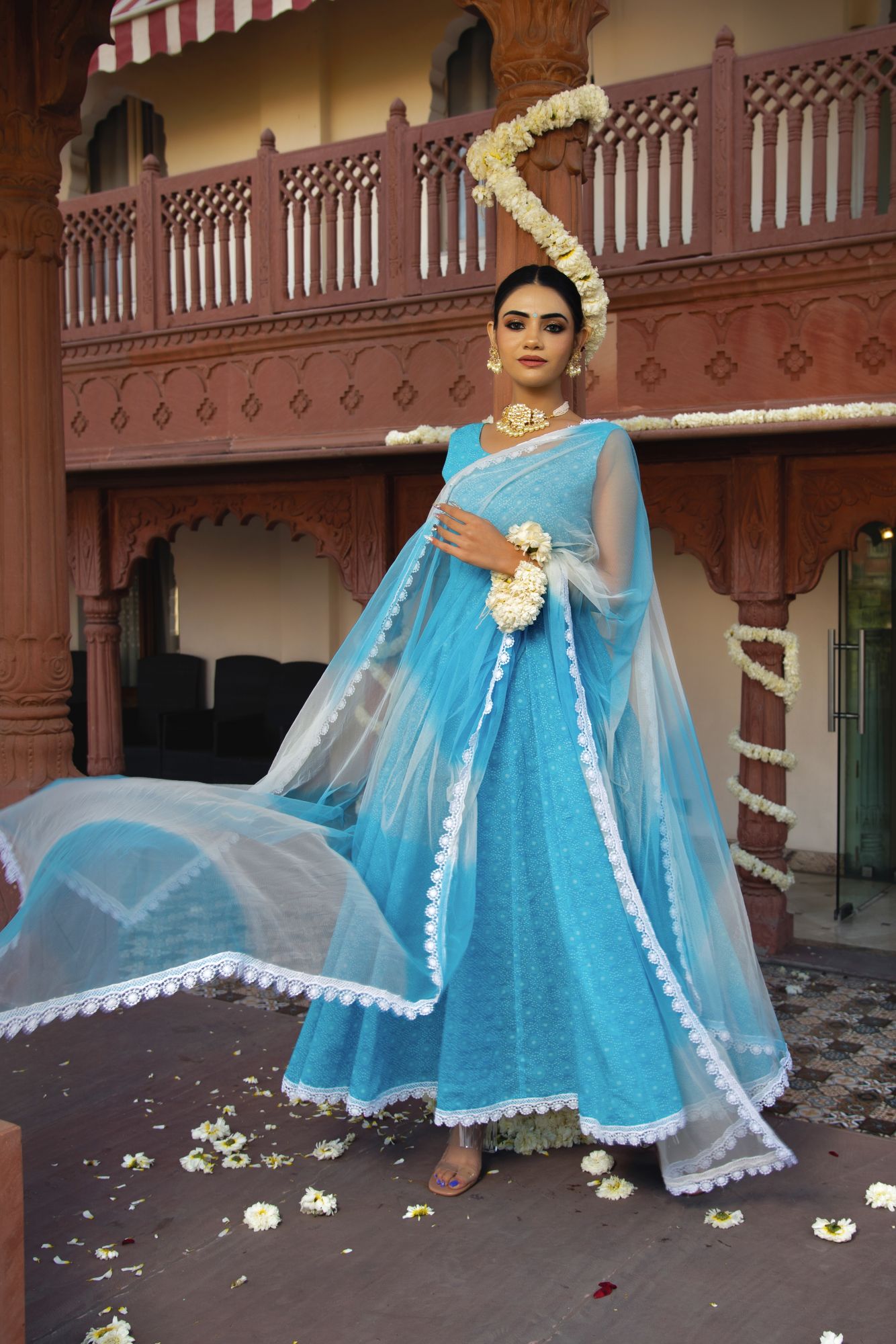 Dolphin Wings Anarkali Suit Set