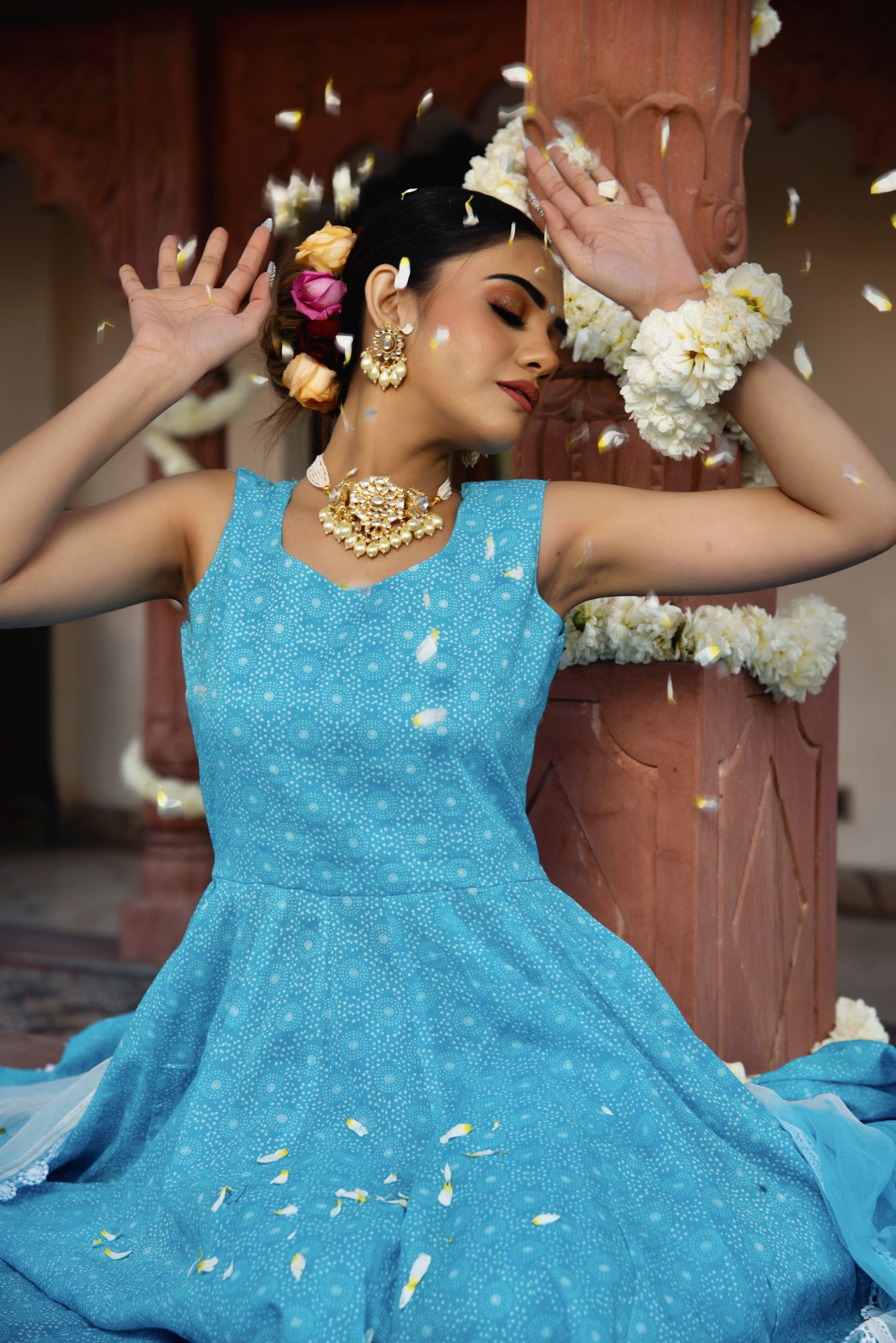 Dolphin Wings Anarkali Suit Set