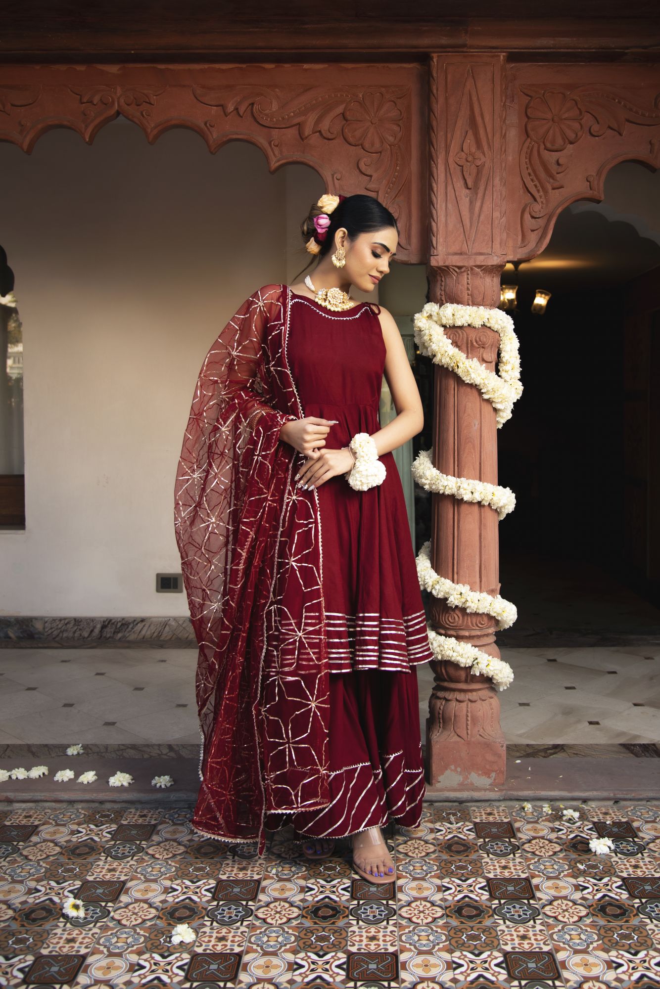 Maharani Gotapatti Sharara Set