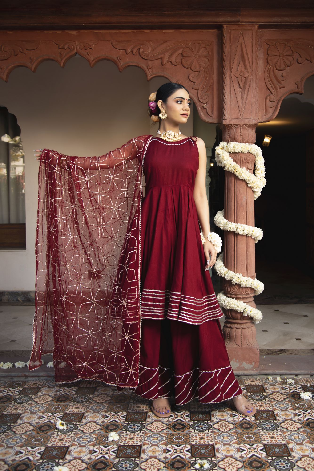 Maharani Gotapatti Sharara Set