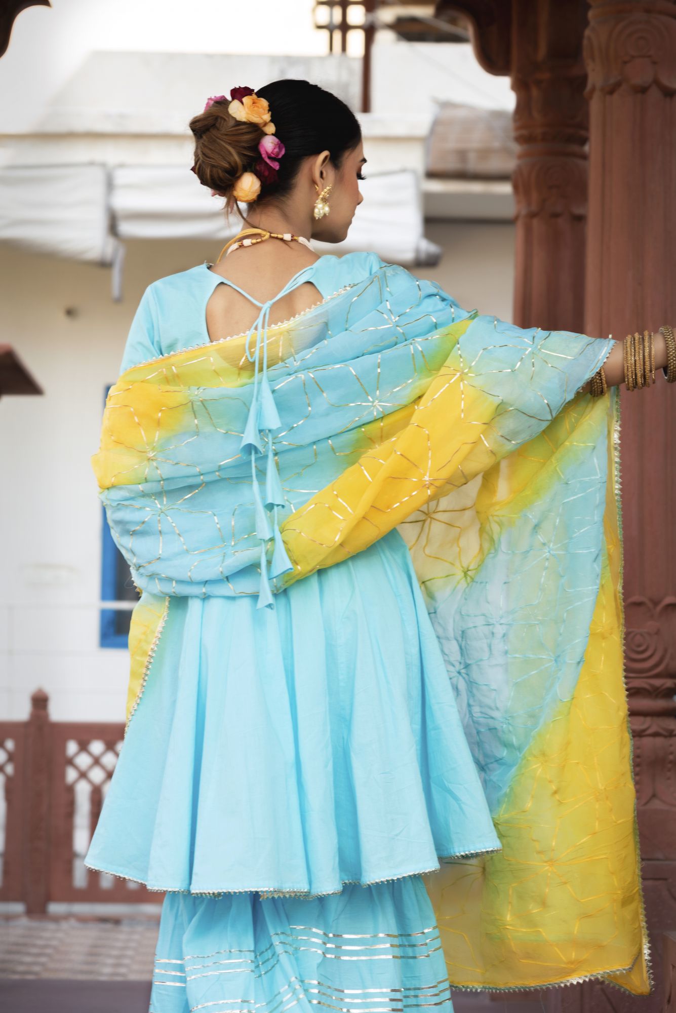 Firozi Gotapatti Sharara Set