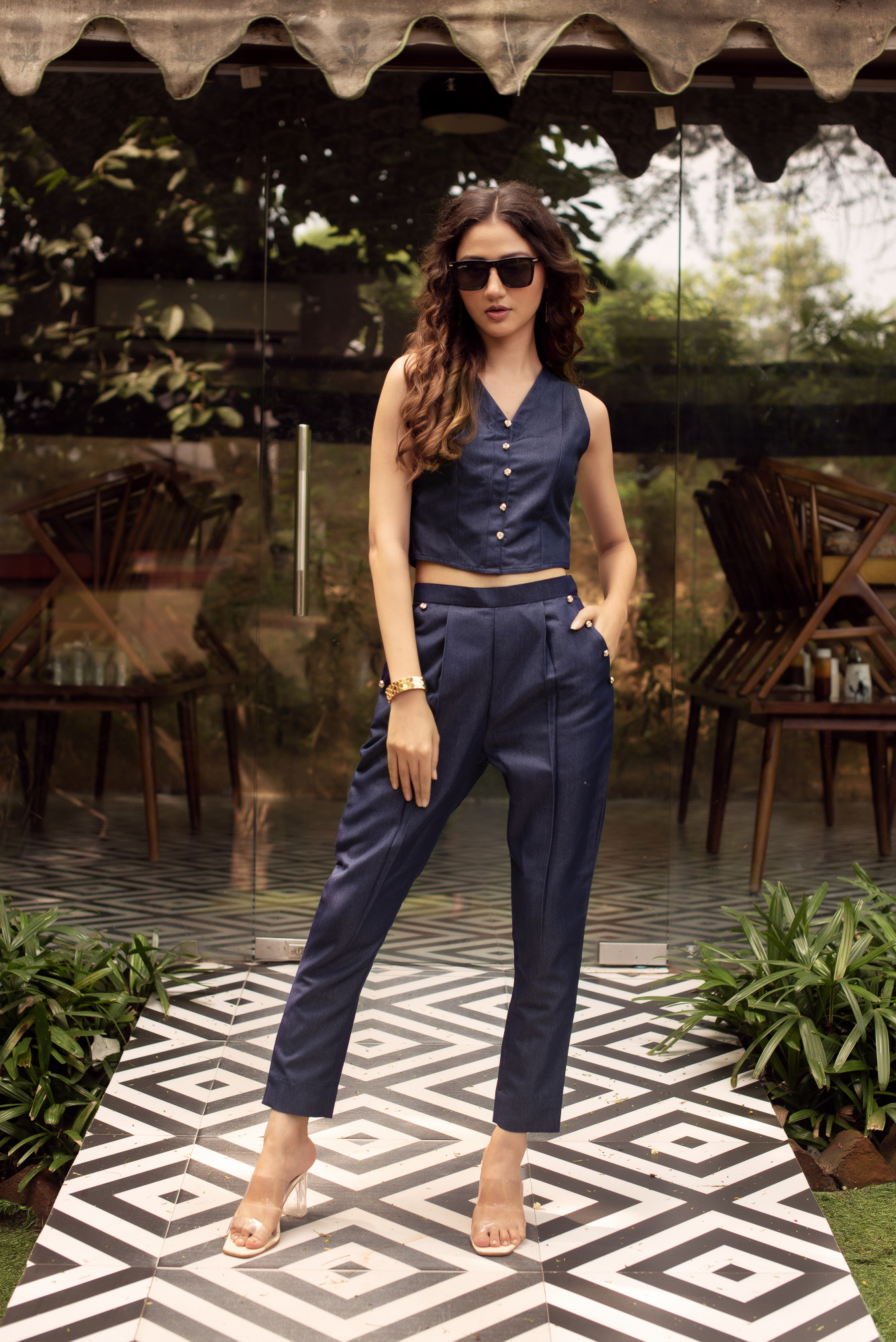 Blue Denim Coord Set