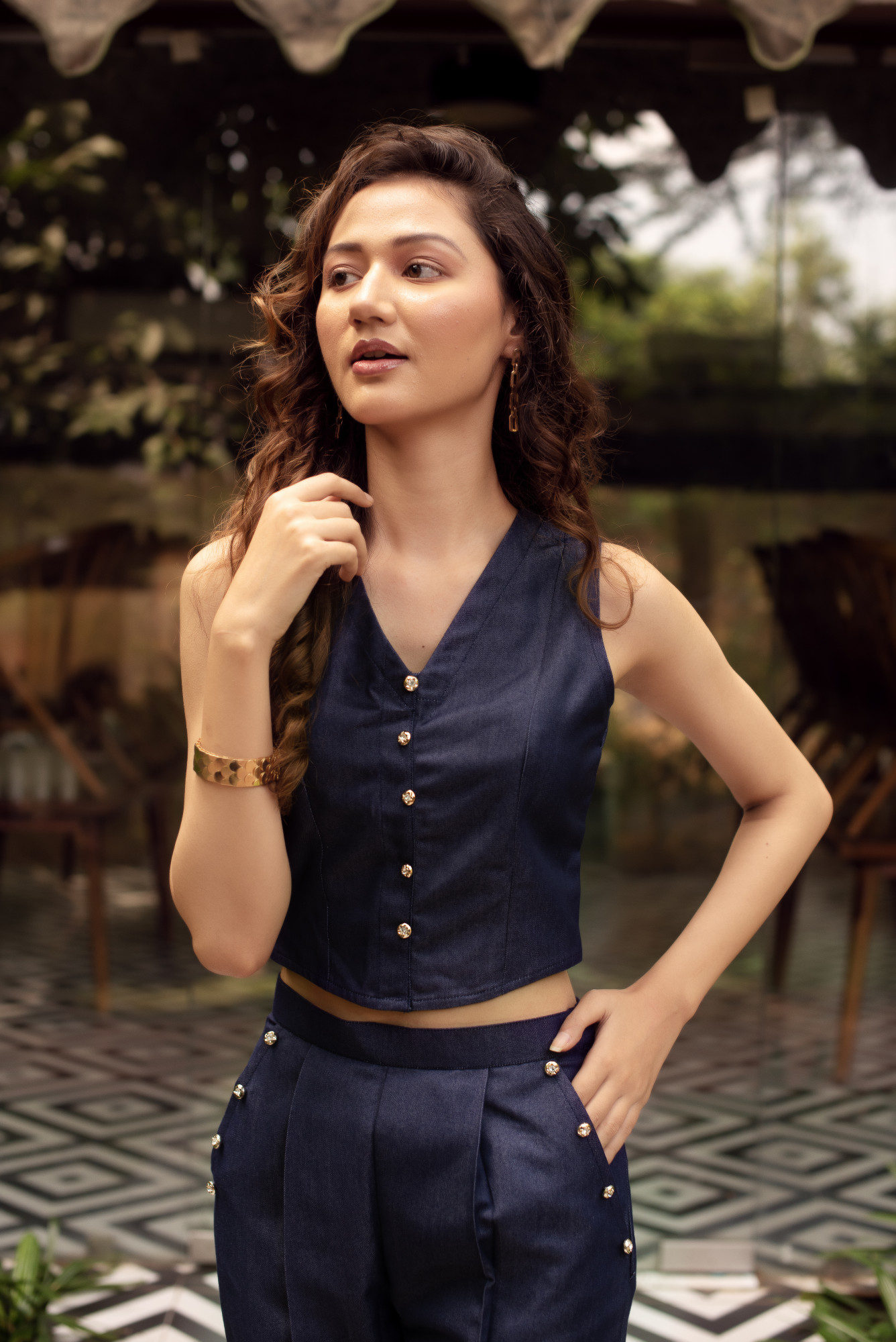 Blue Denim Coord Set