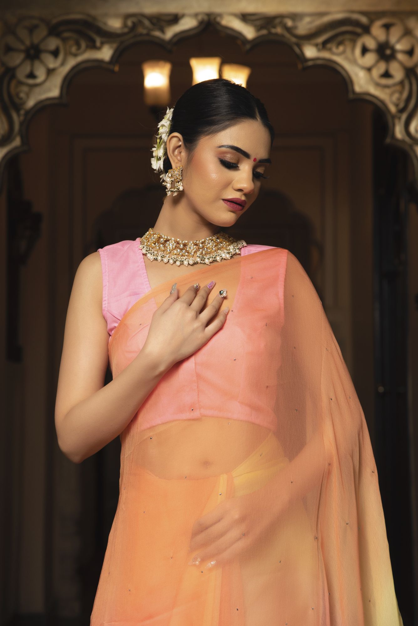 Elegant Pure Chiffon Saree