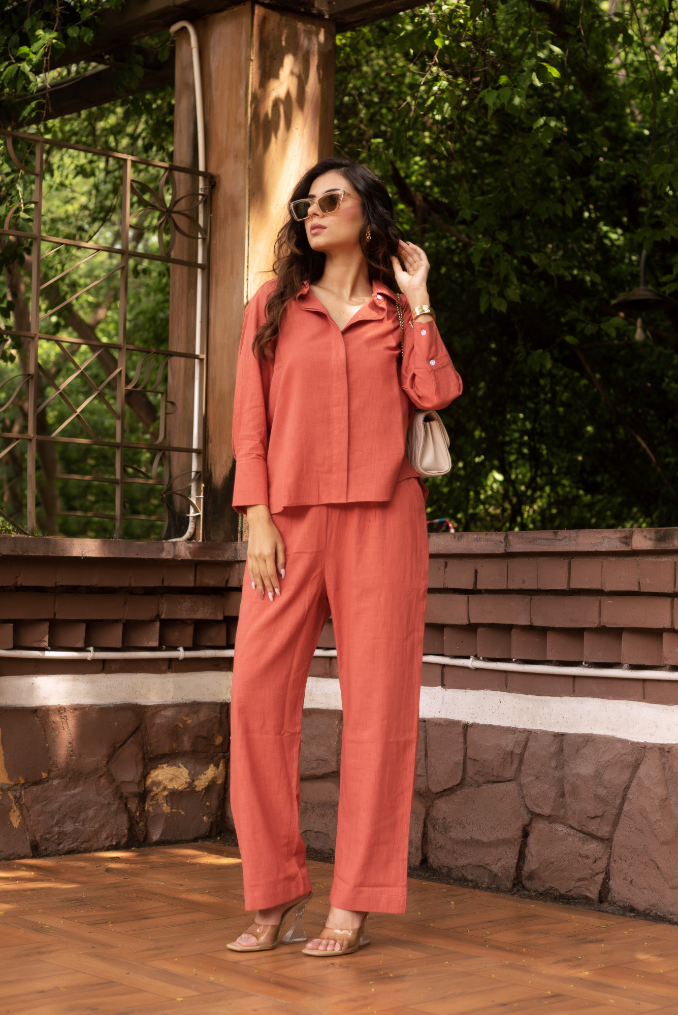 Pink Linen Coord Set