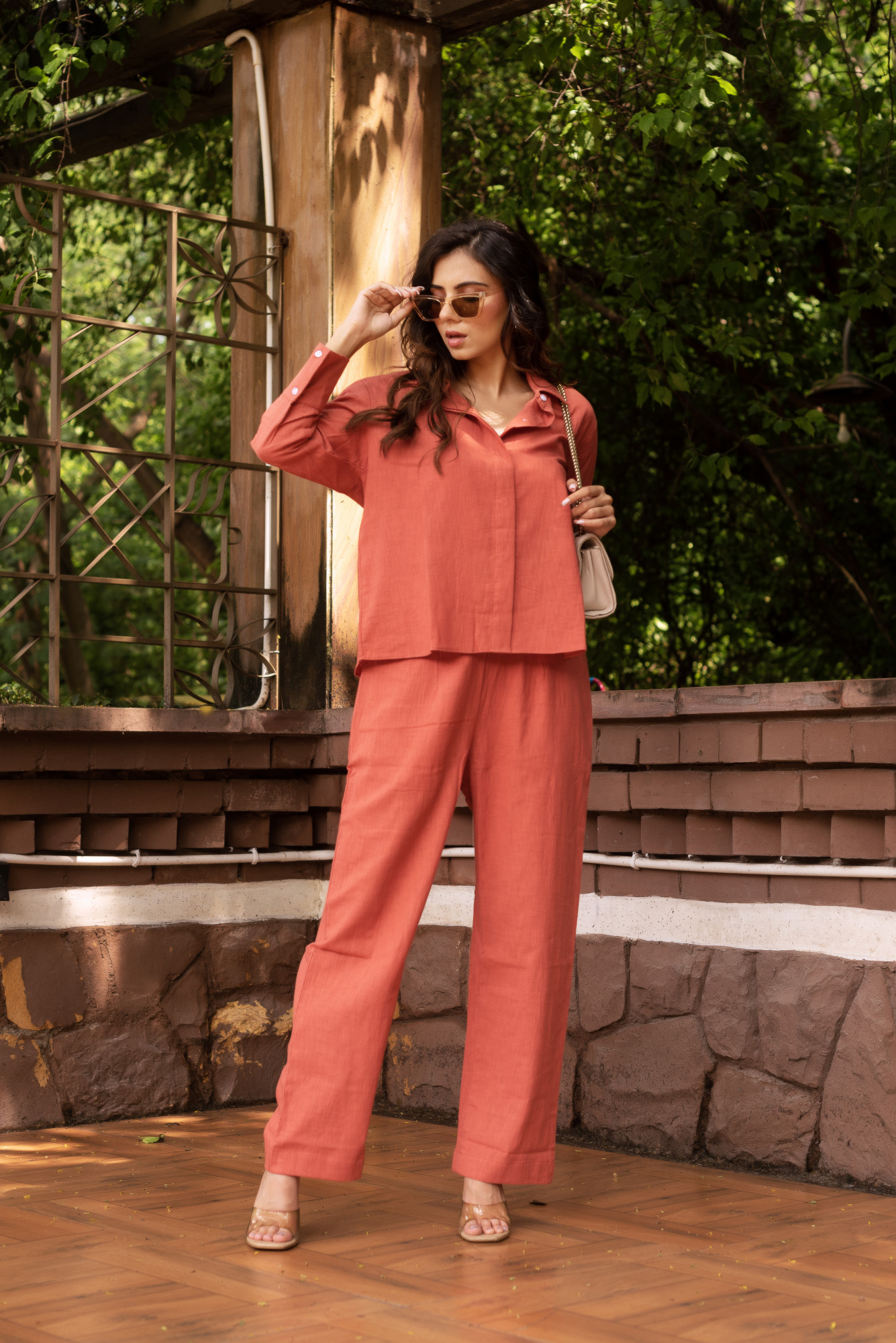 Pink Linen Coord Set