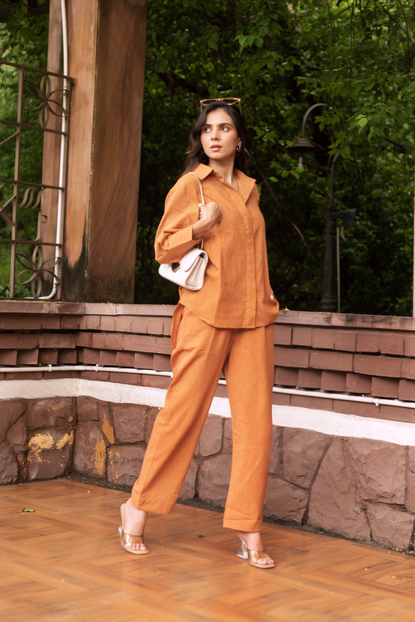 Nude Poplin Cotton Coord Set