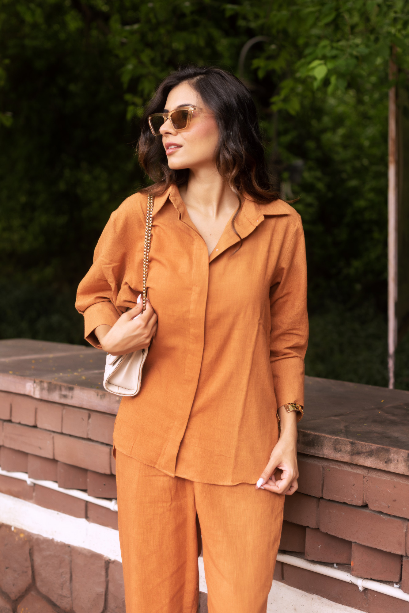 Nude Poplin Cotton Coord Set