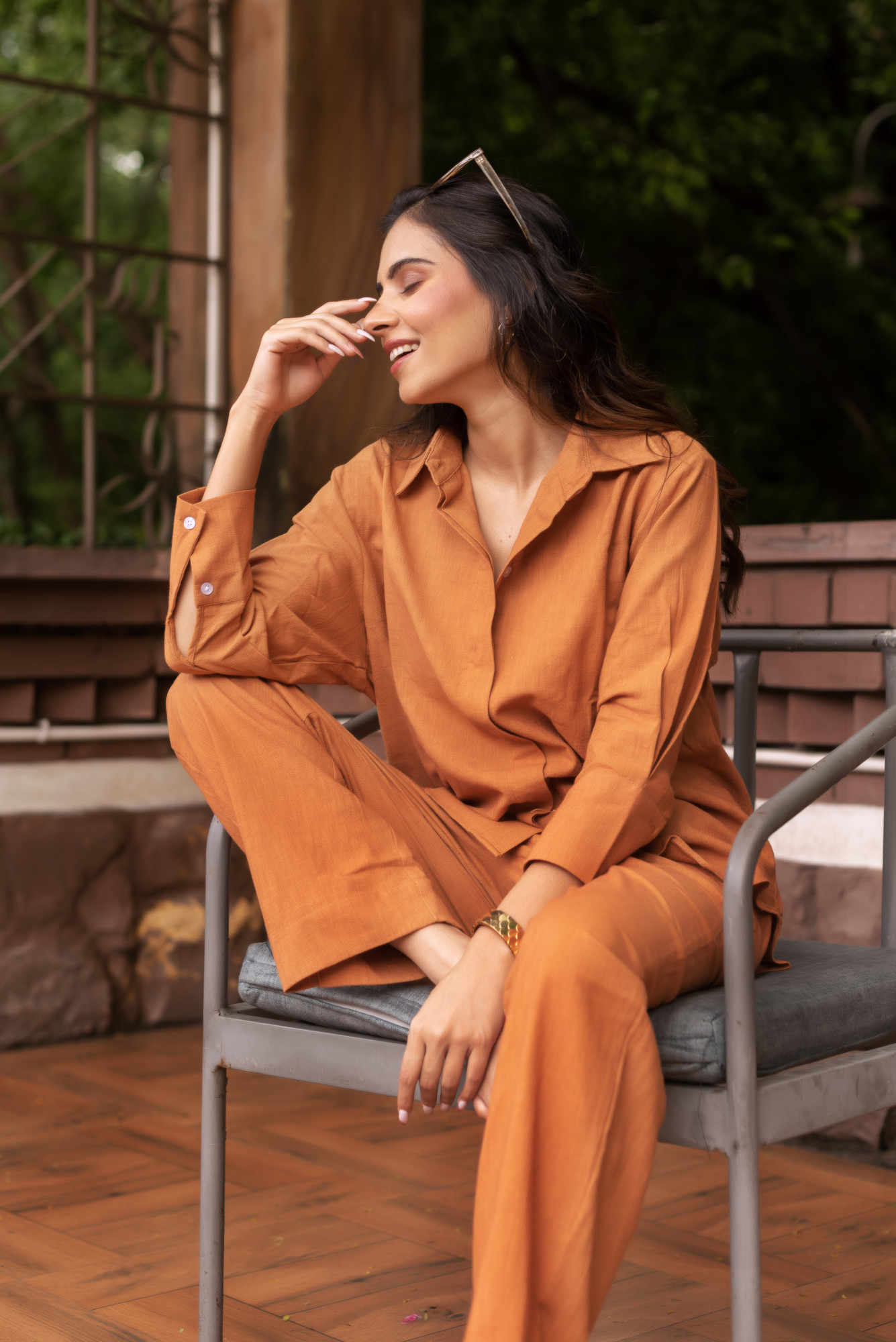 Nude Poplin Cotton Coord Set