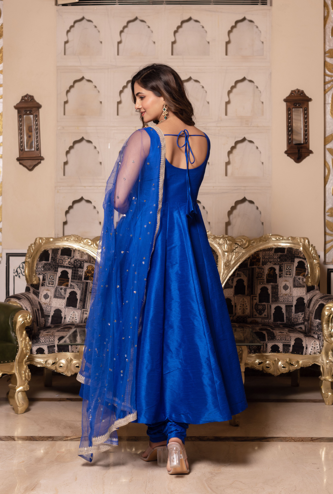 Blue Berry Anarkali Suit Set