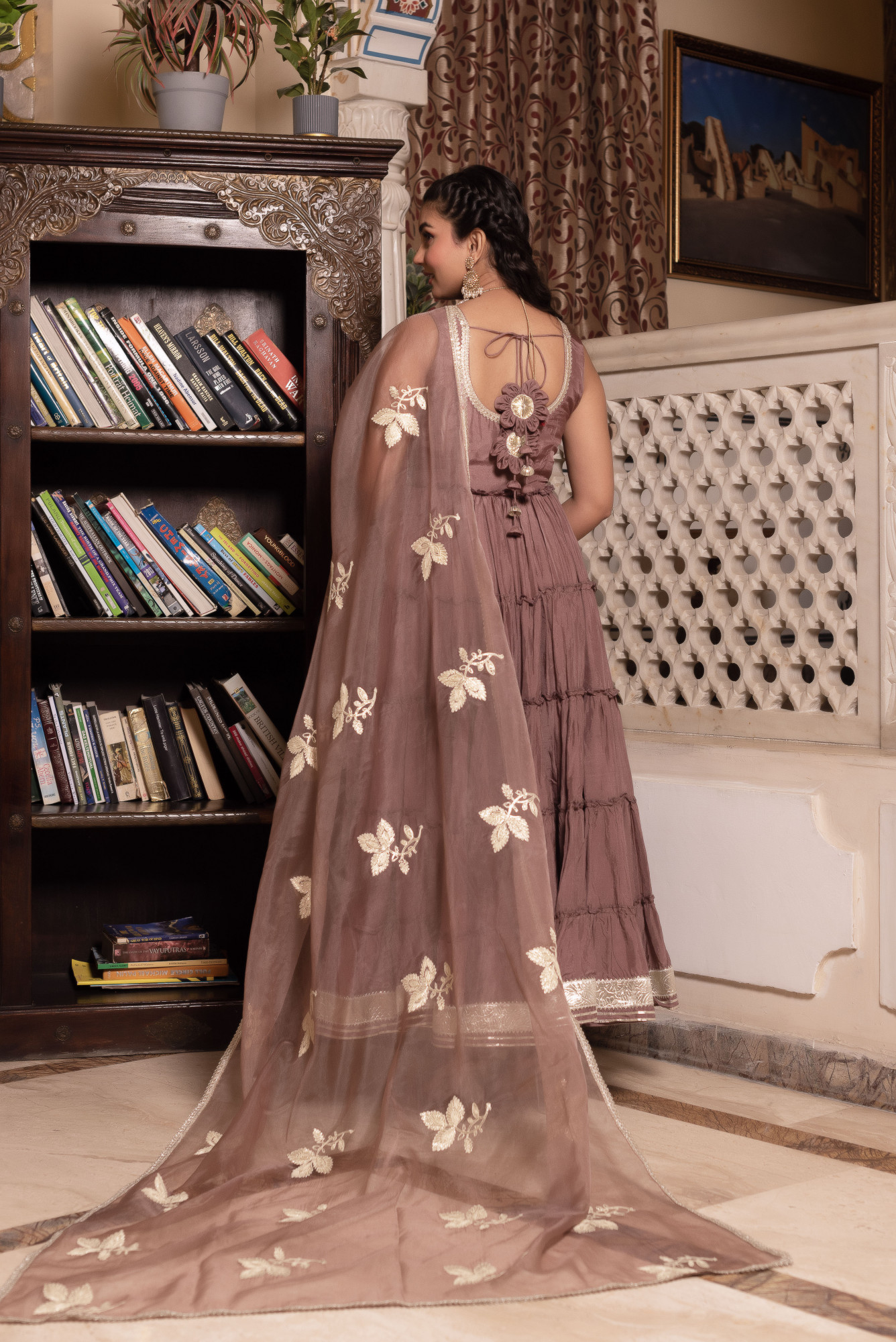 Baisa Candy Pink Anarkali Suit Set