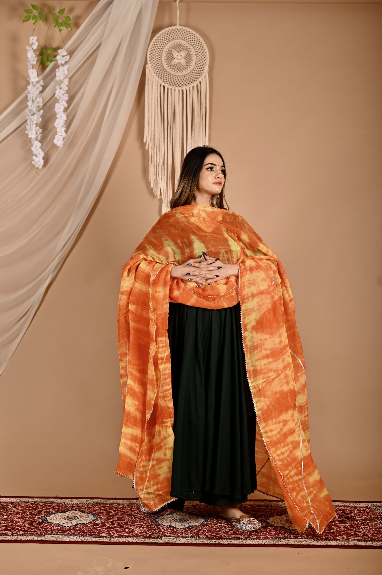 Hill Sunshine Ombrae Anarkali Suit Set