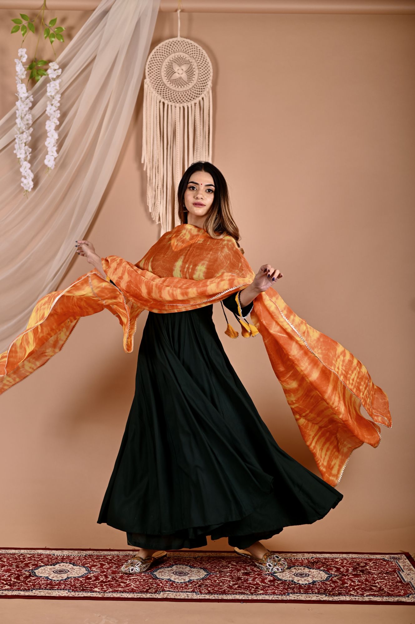 Hill Sunshine Ombrae Anarkali Suit Set