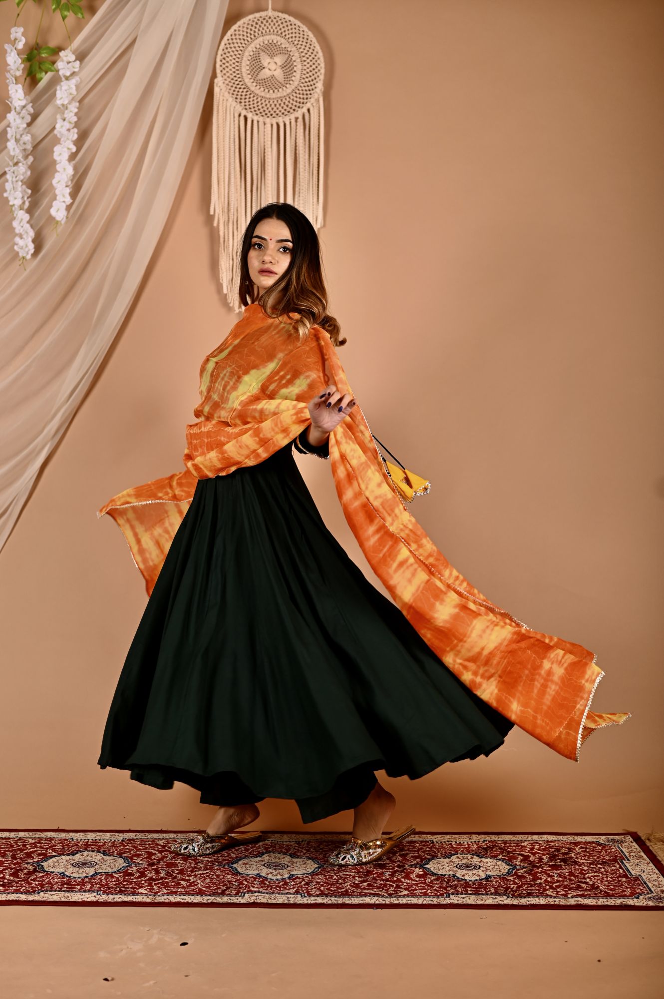 Hill Sunshine Ombrae Anarkali Suit Set