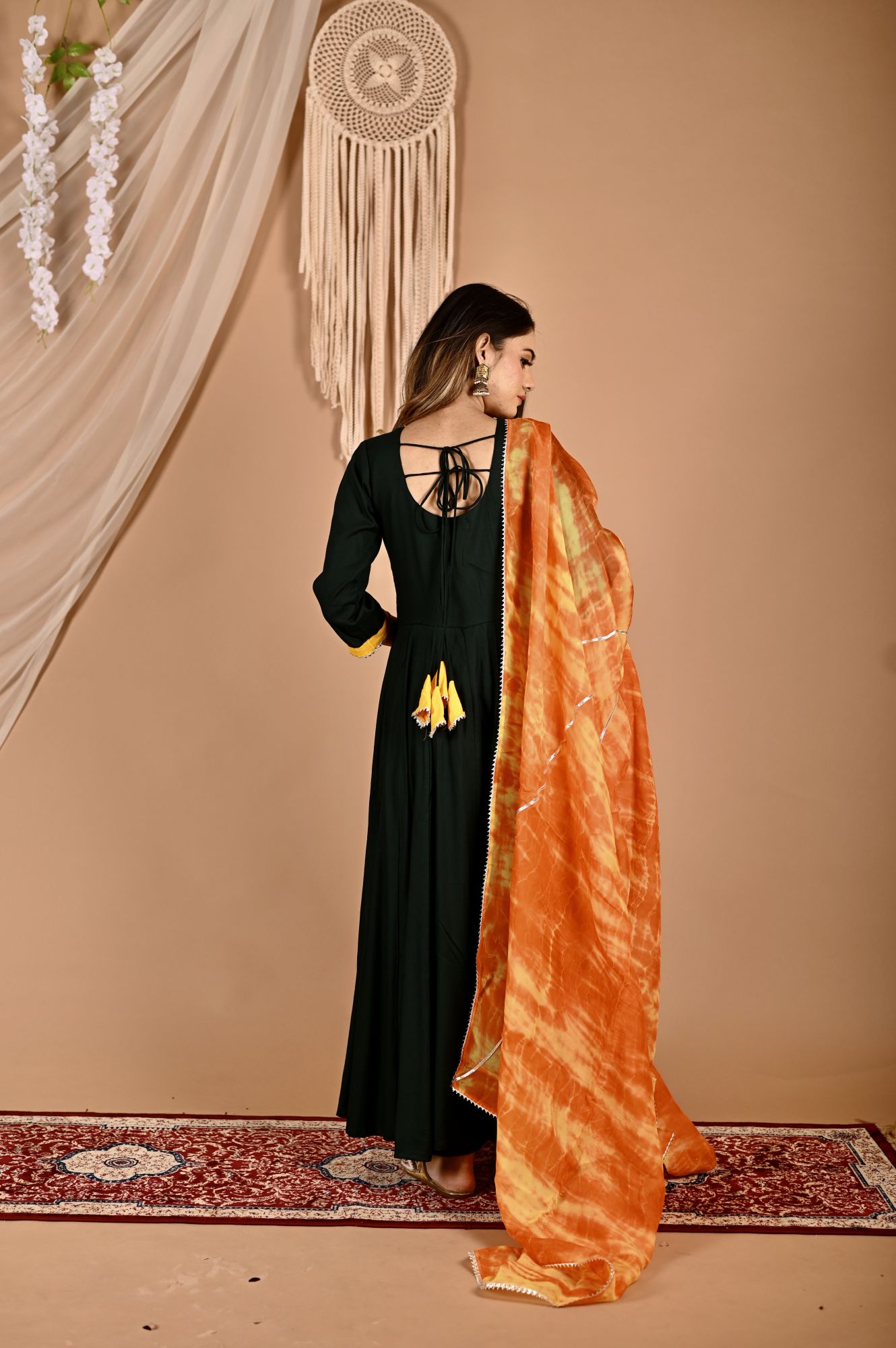 Hill Sunshine Ombrae Anarkali Suit Set