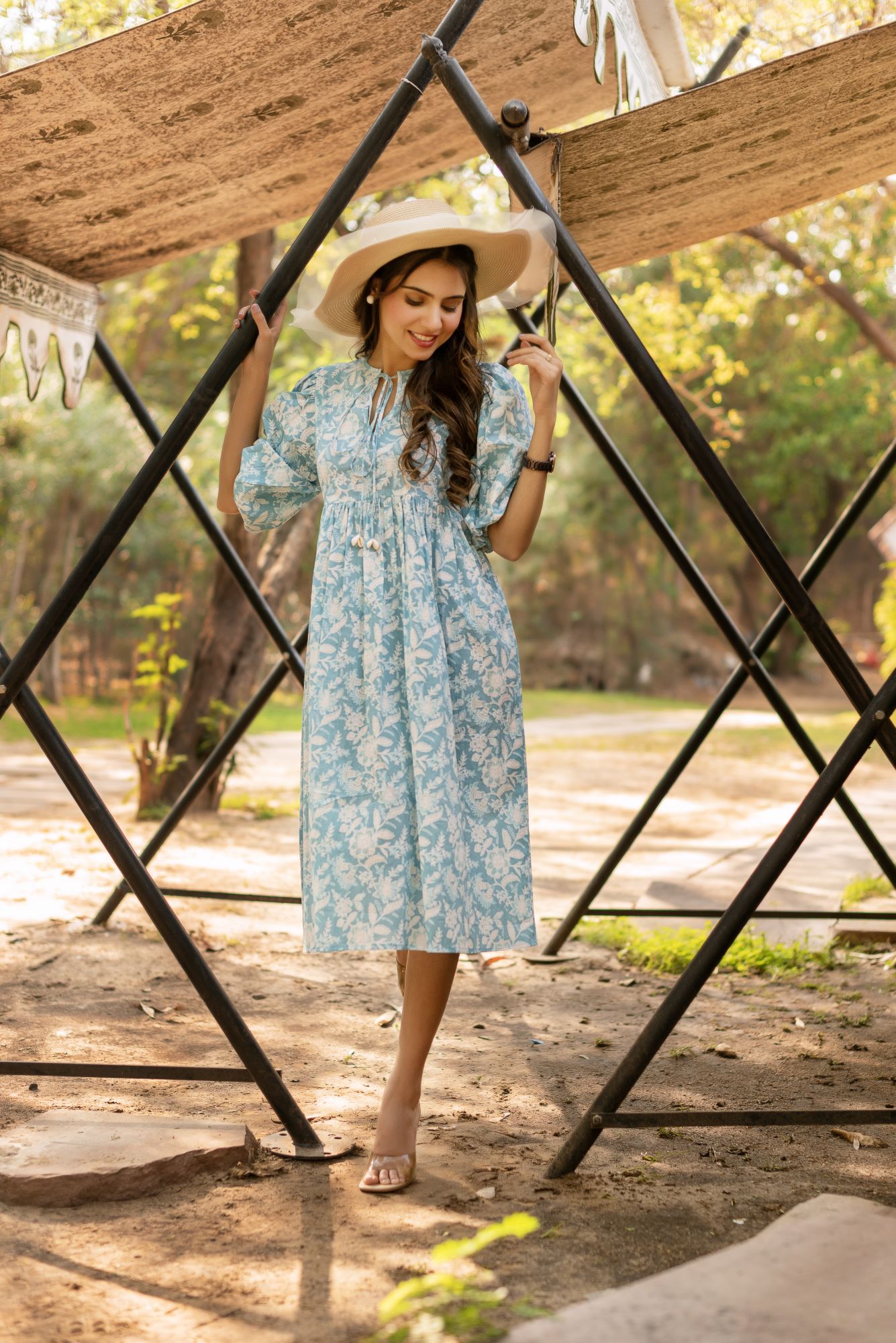 Light Indigo Blue Cotton Dress