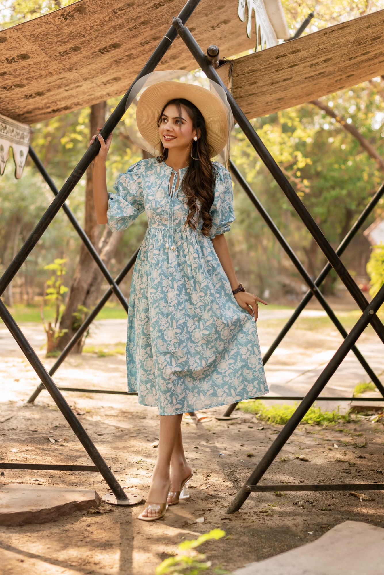 Light Indigo Blue Cotton Dress