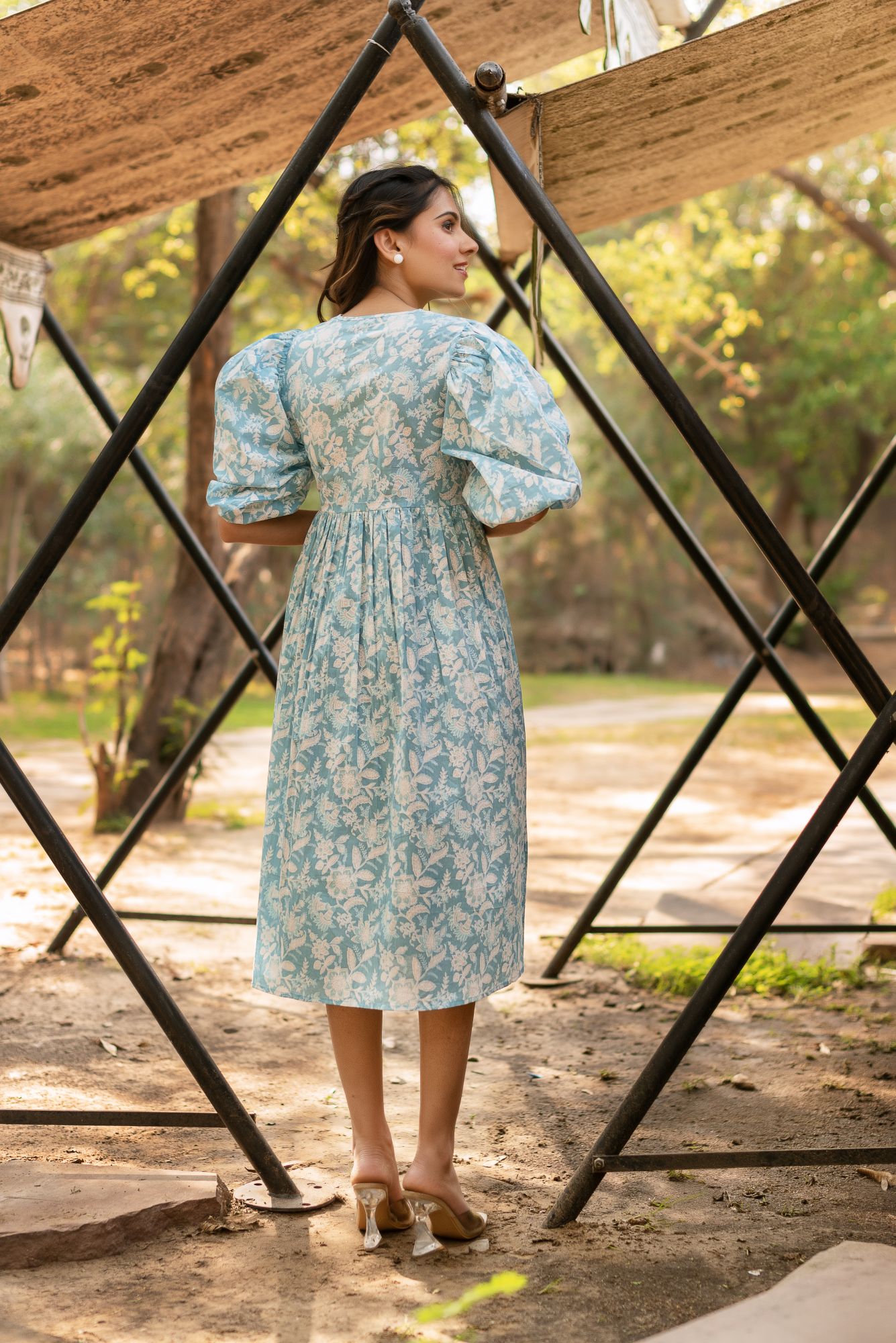 Light Indigo Blue Cotton Dress
