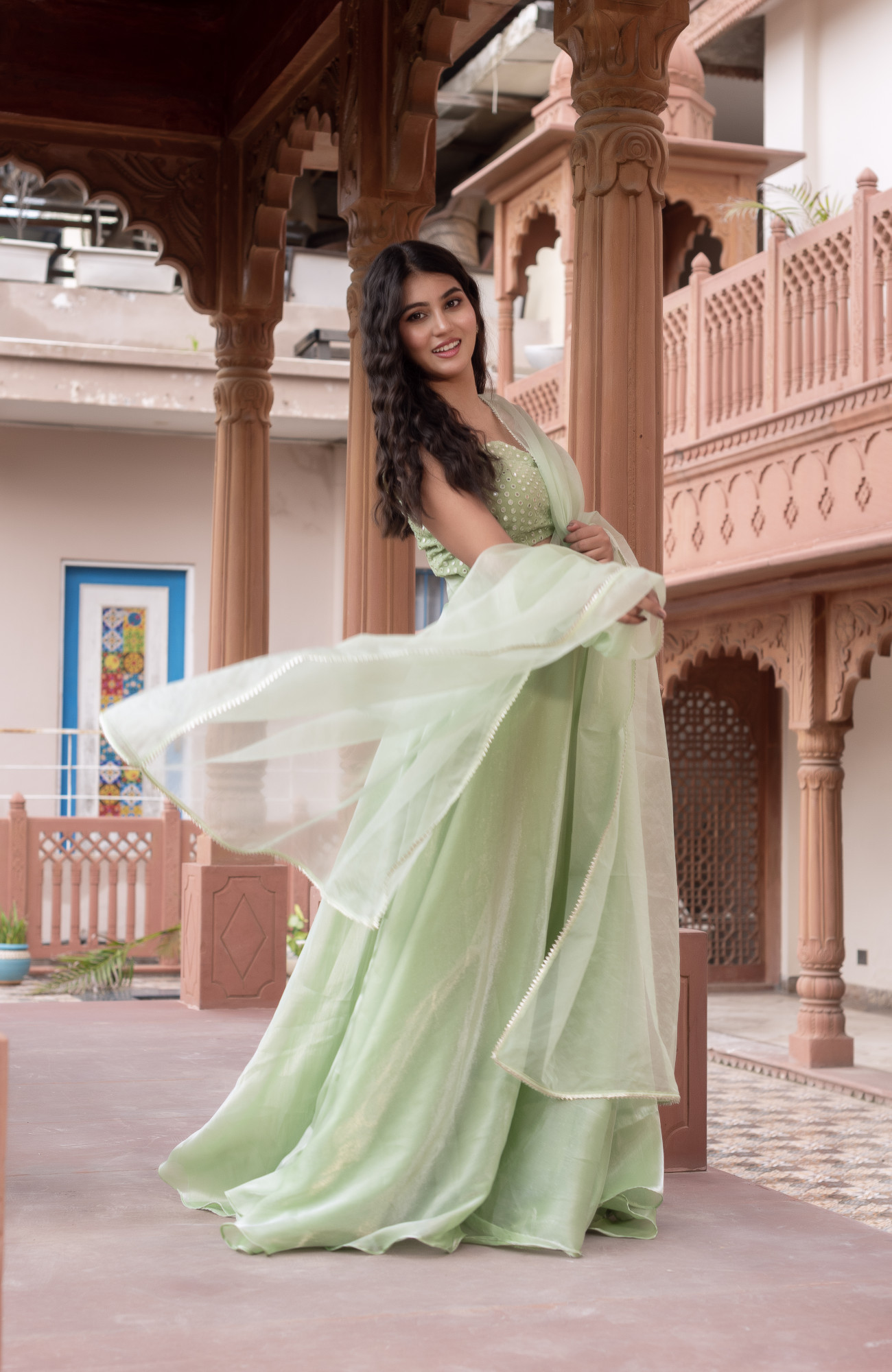 Mint Green Lehnga Set