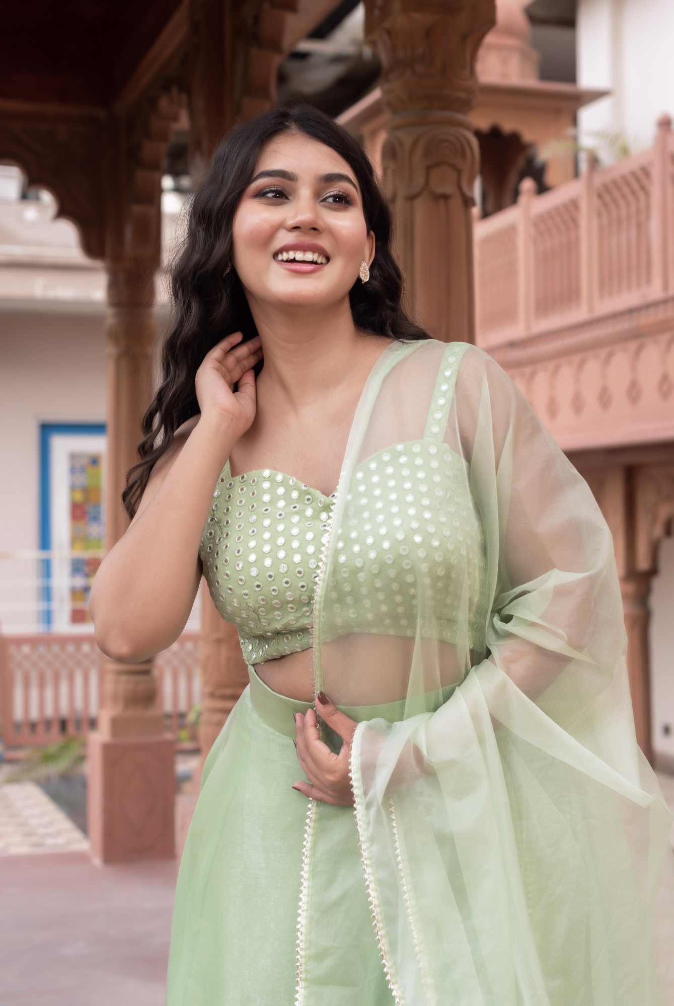 Mint Green Lehnga Set