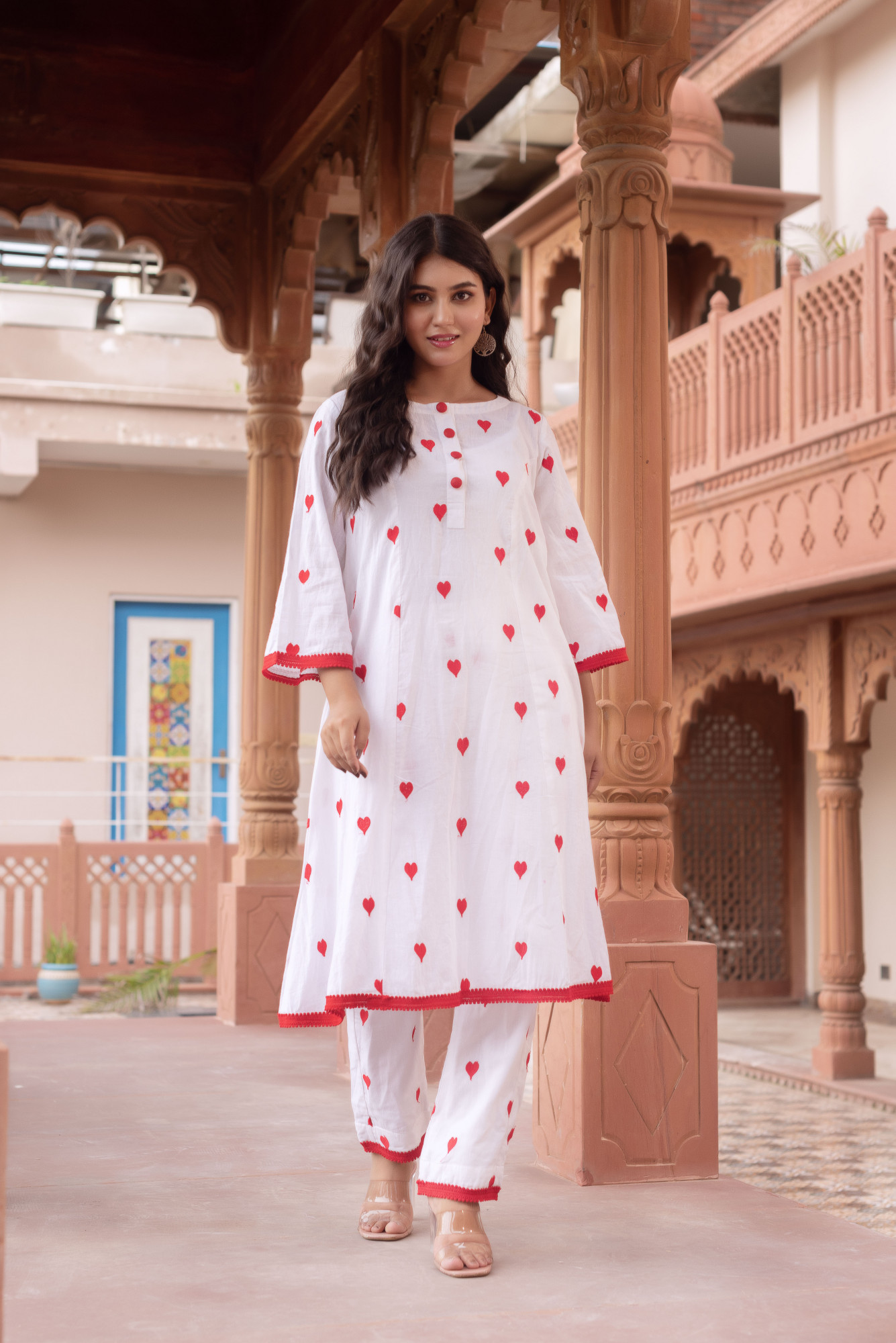 Croi White Embroidered Kurta Set