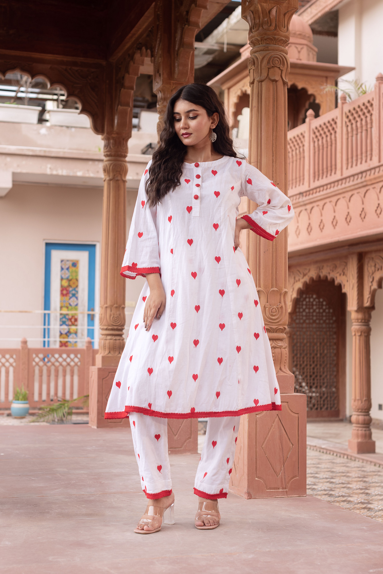 Croi White Embroidered Kurta Set