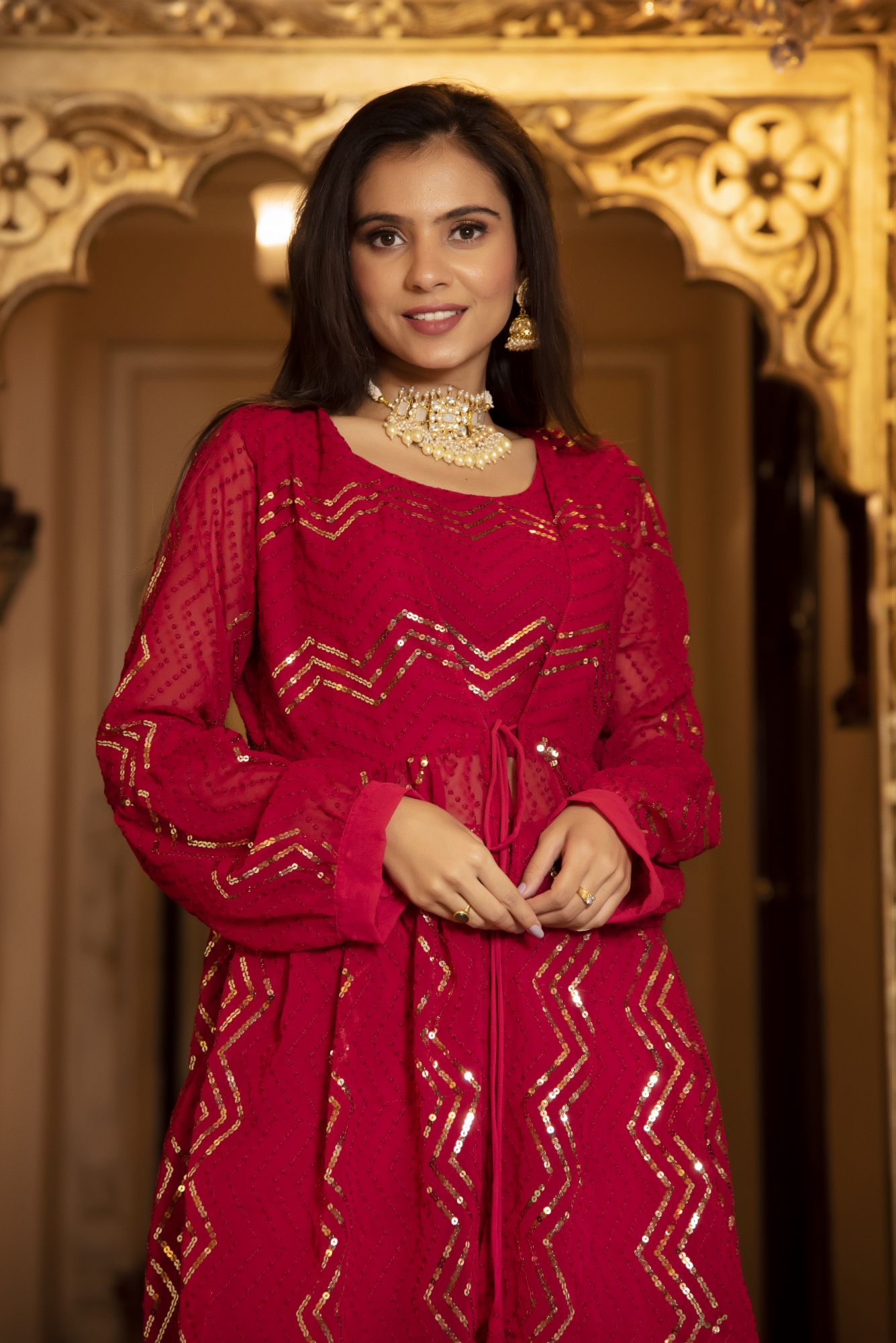 Rani Zigzag Georgette Co-ord Set