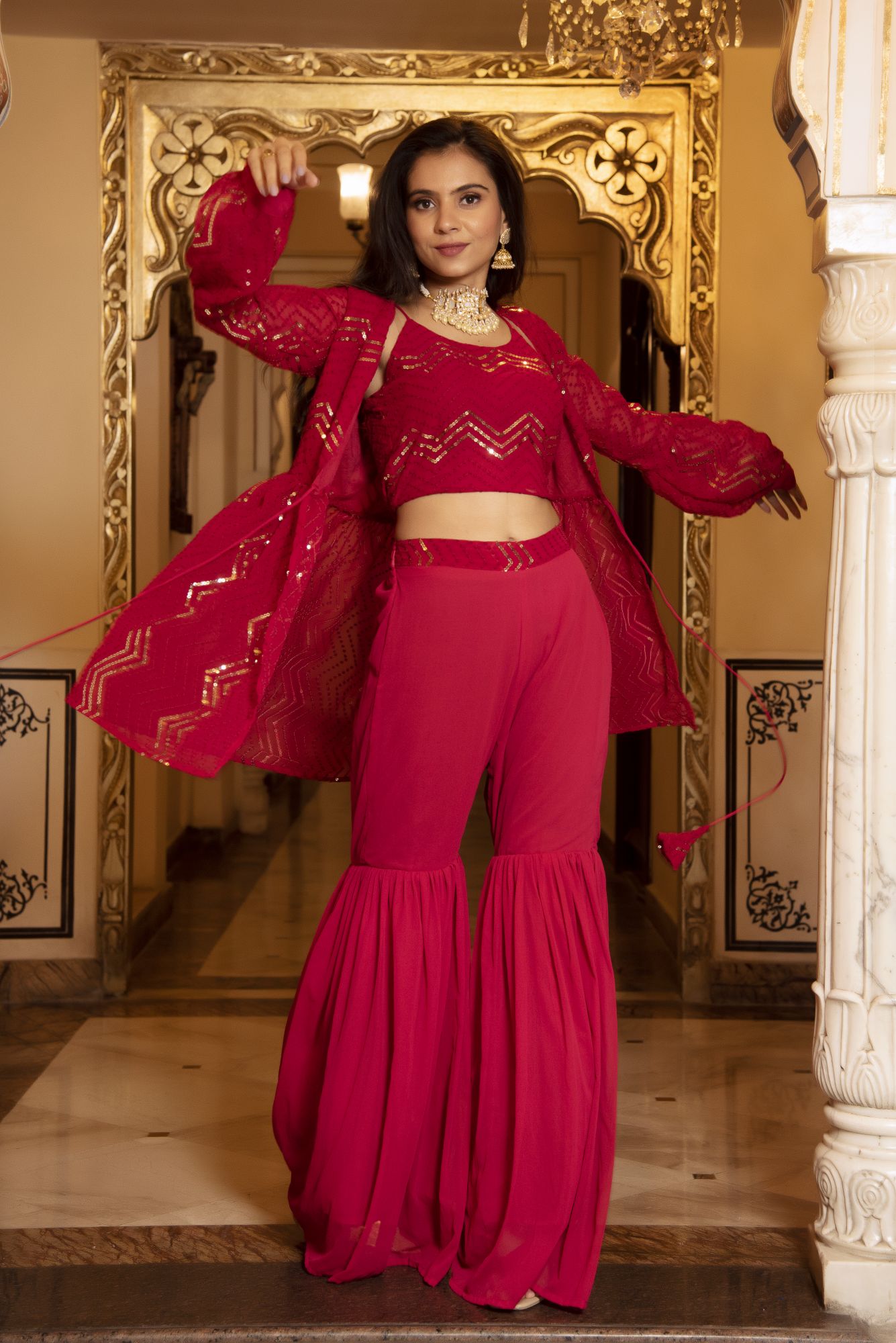 Rani Zigzag Georgette Co-ord Set