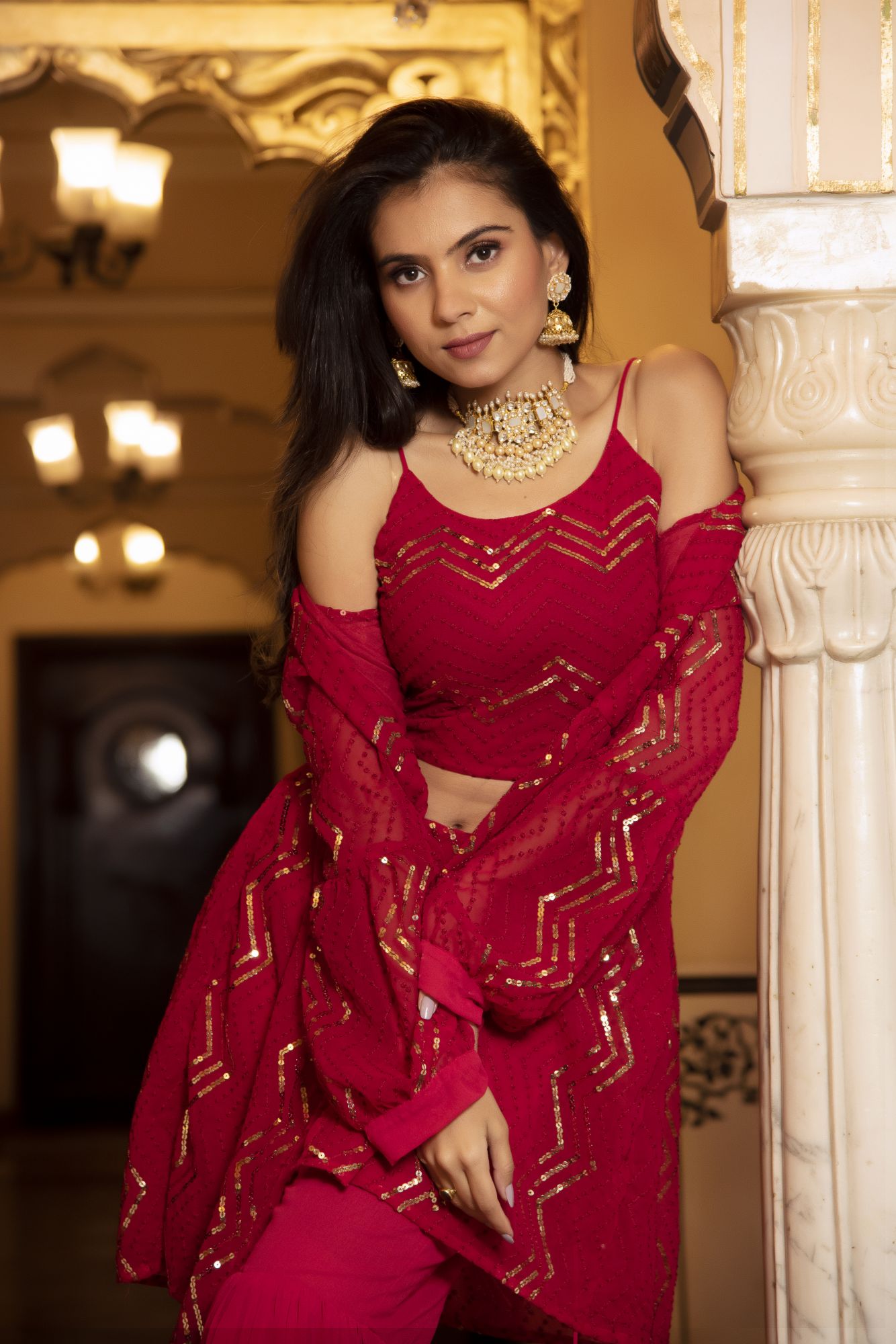 Rani Zigzag Georgette Co-ord Set