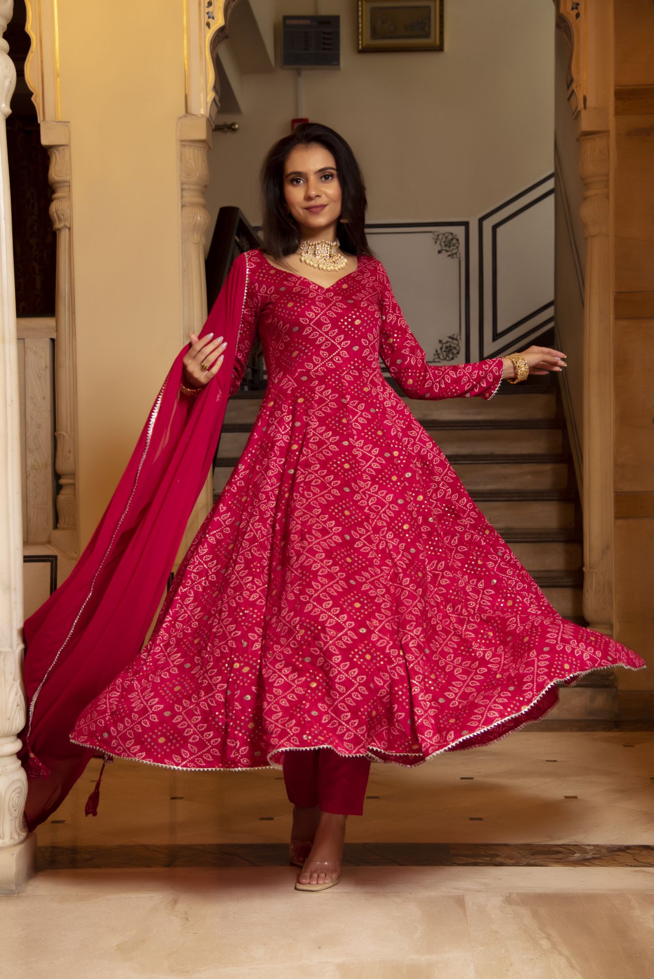 Imperial Rani Printed Anarkali Suit Set