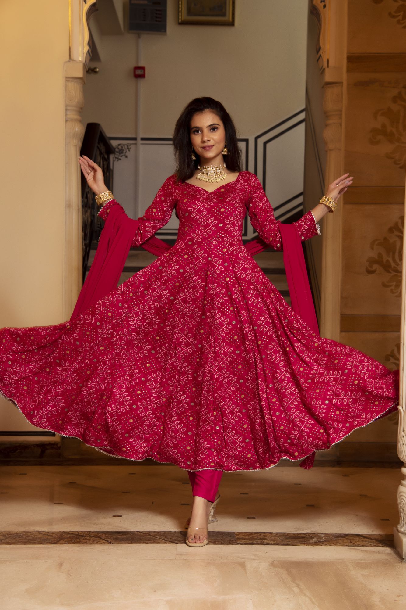 Imperial Rani Printed Anarkali Suit Set