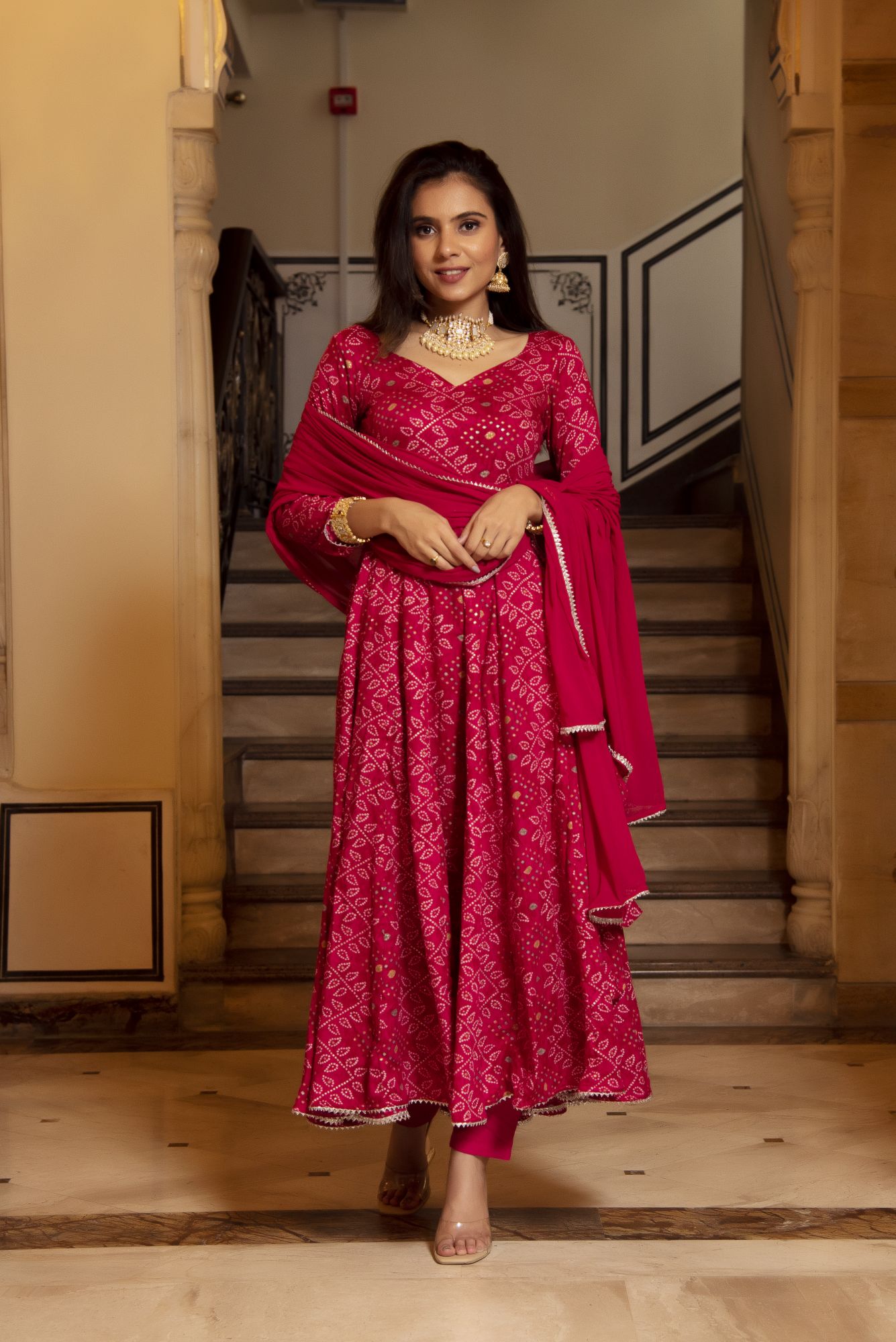 Imperial Rani Printed Anarkali Suit Set