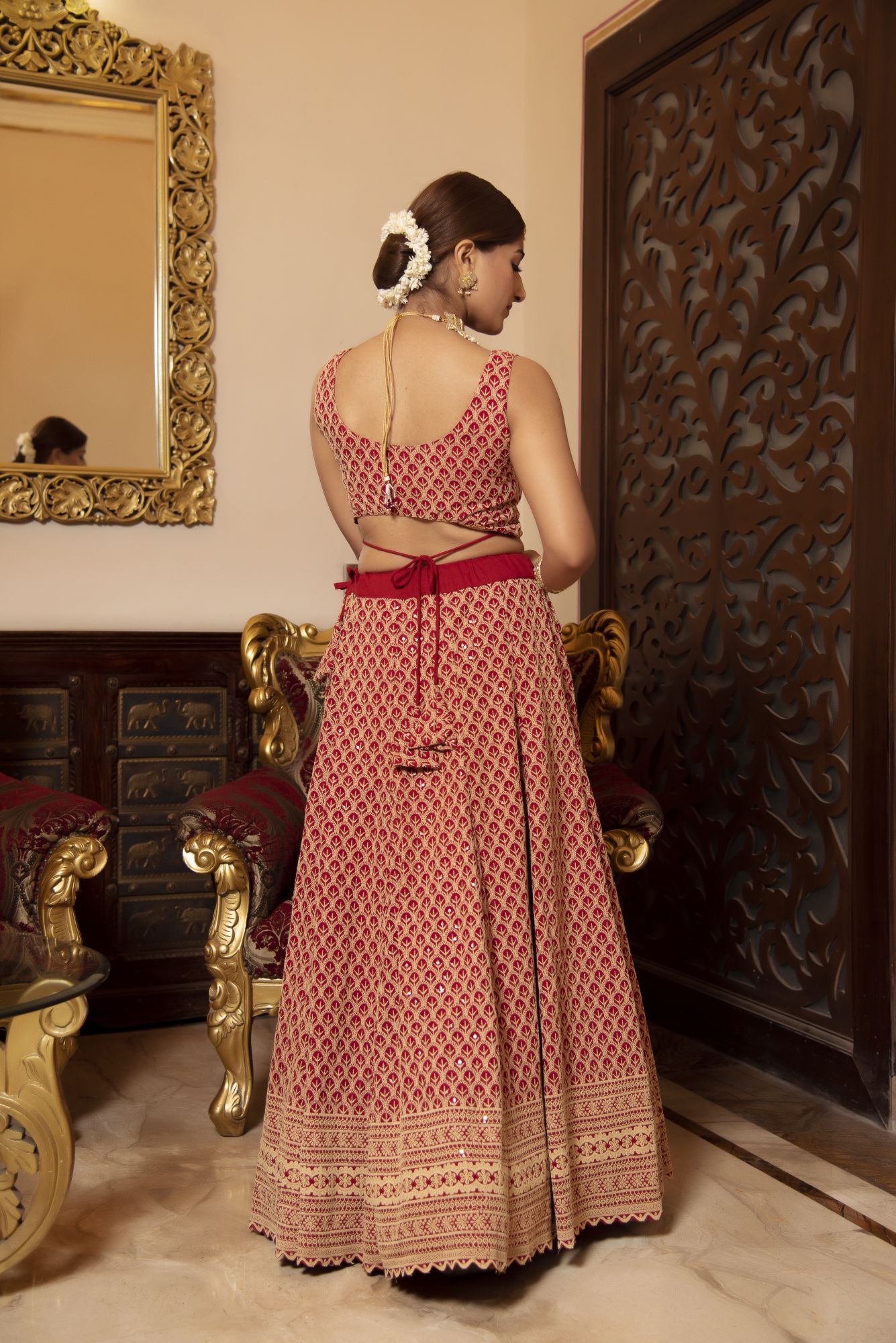 Royal Maan Chikankari Embroided Lehenga Set