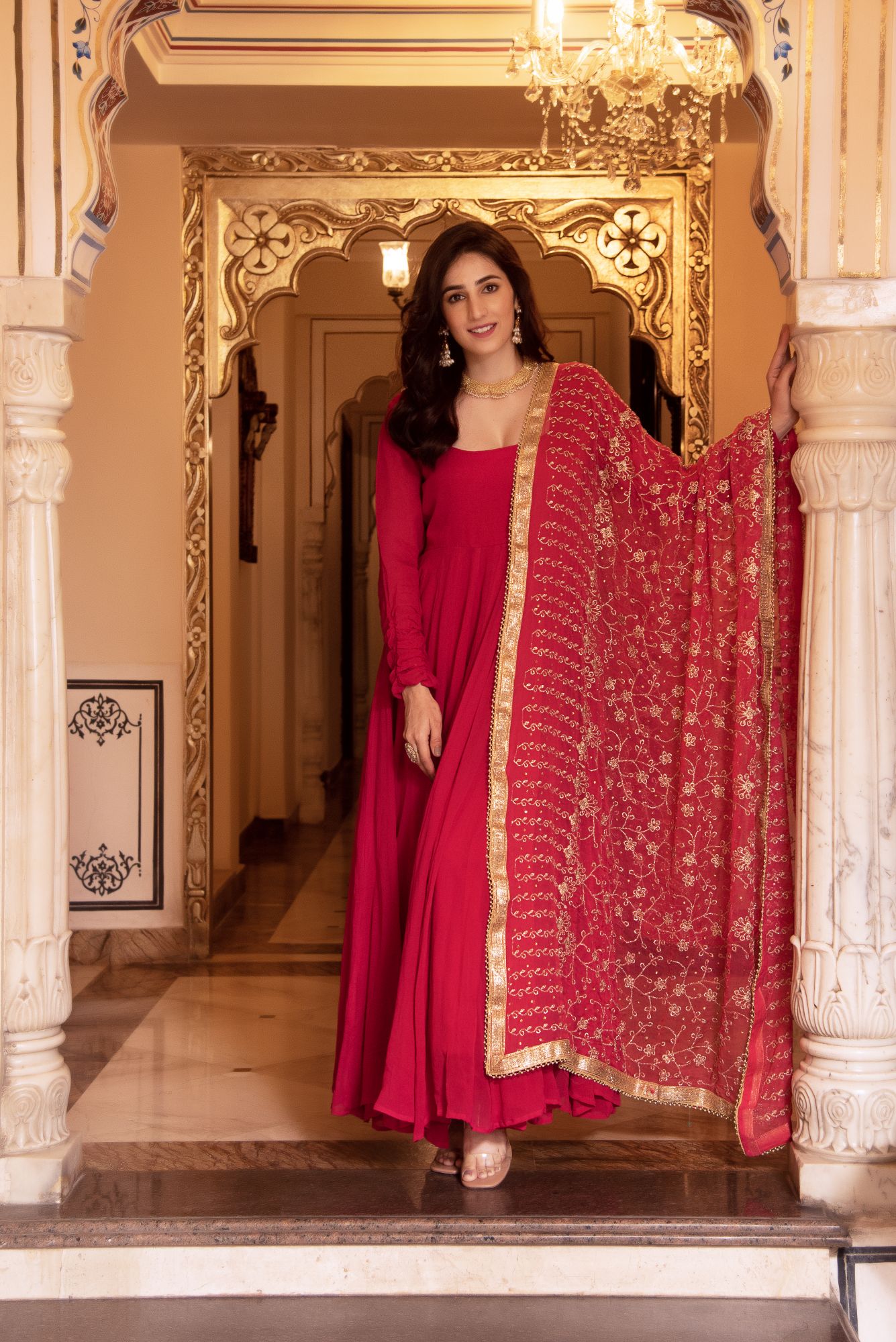 Rani Mahal Georgette Gotapatti Anarkali Suit set