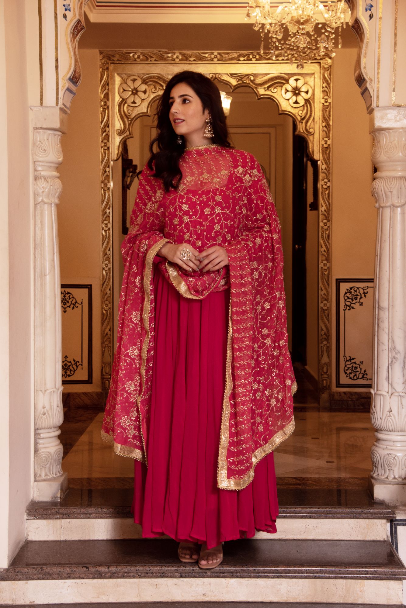 Rani Mahal Georgette Gotapatti Anarkali Suit set