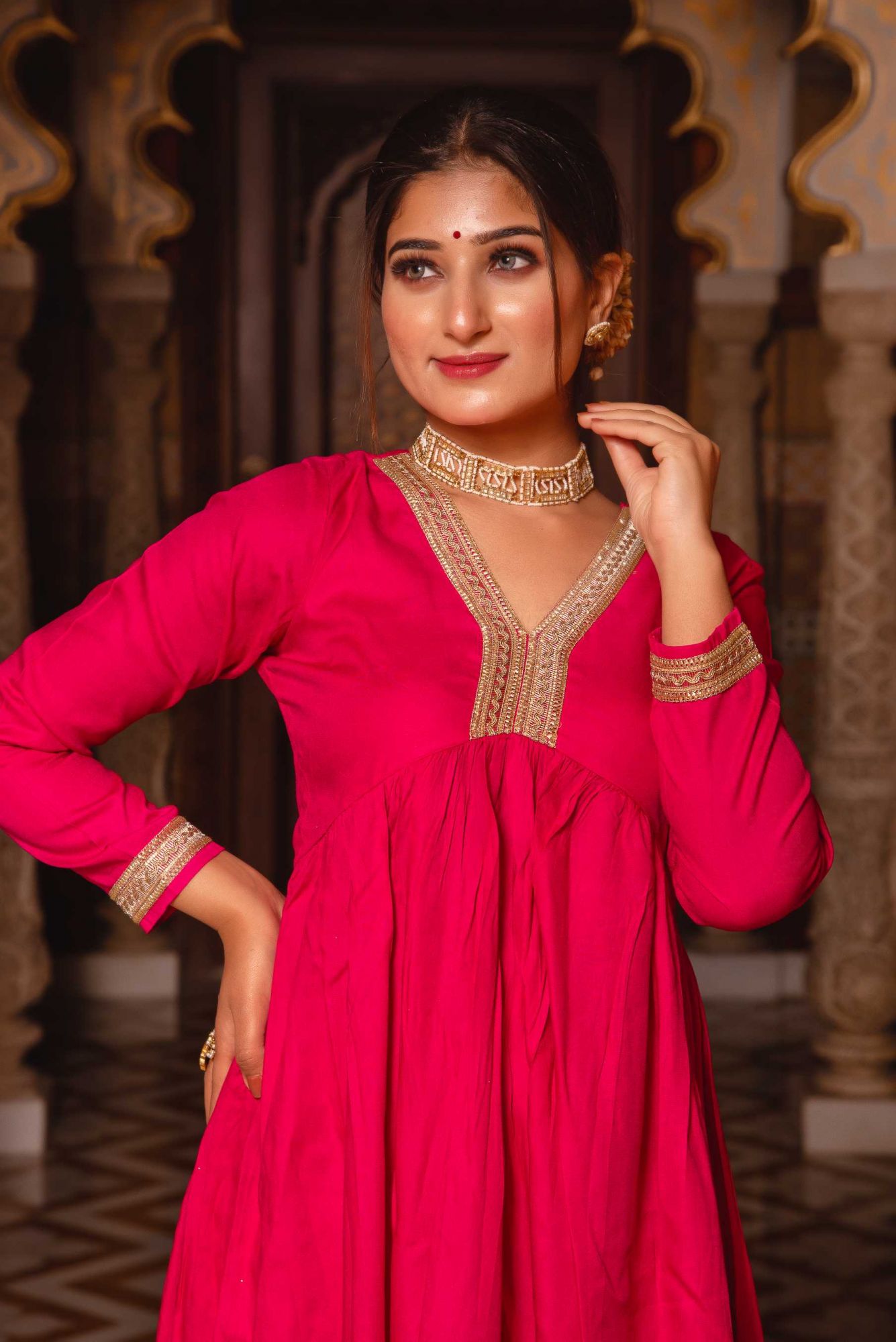 Saiba Rani Angular Gotapatti Suit Set