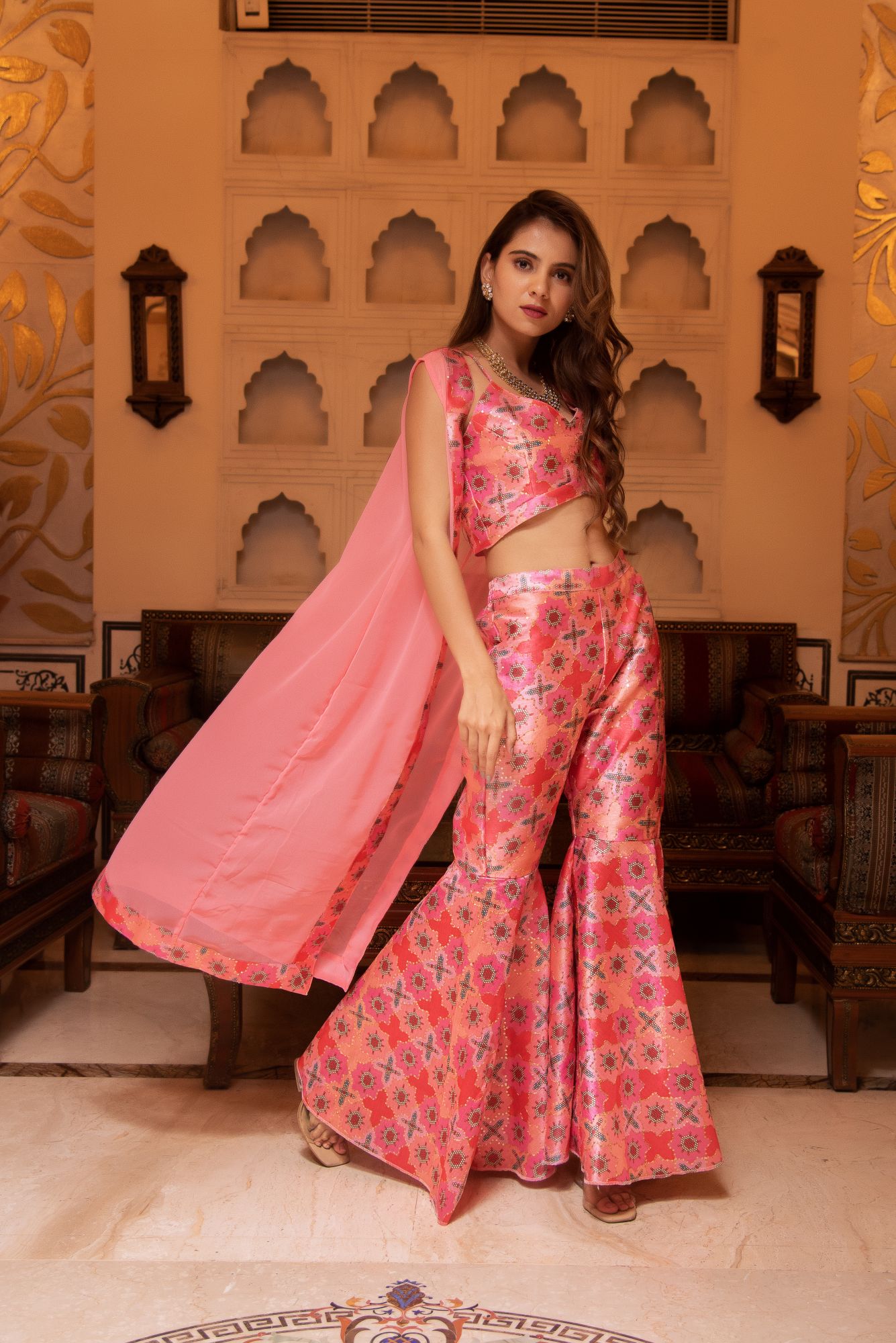 Princess Pink Embroided Coord Set