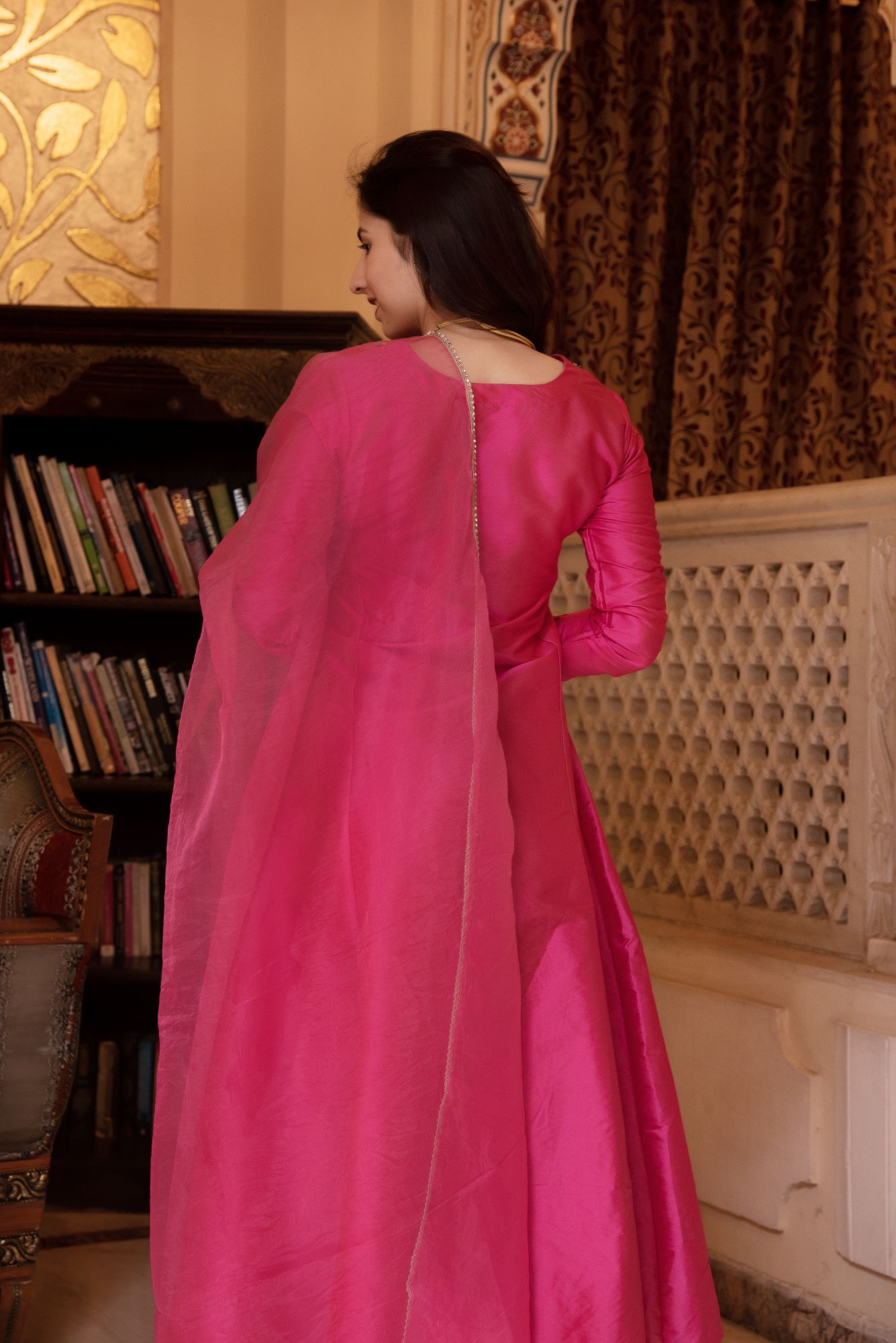 Taffeta Silk Rani Kurta Set