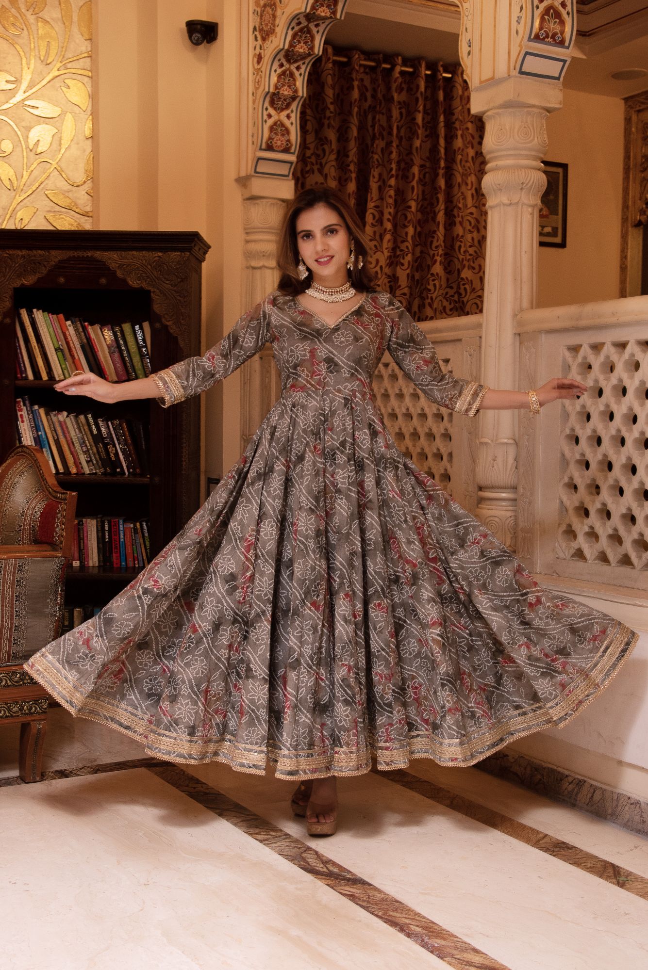 Sawan Saleti Gotapatti Anarkali Suit Set