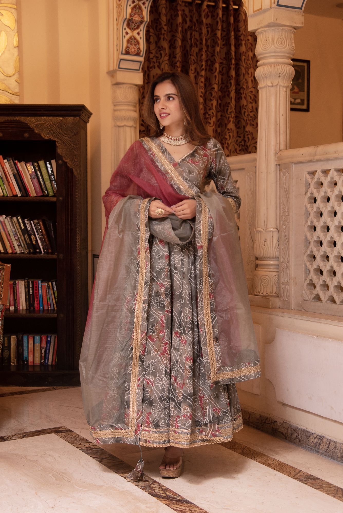 Sawan Saleti Gotapatti Anarkali Suit Set