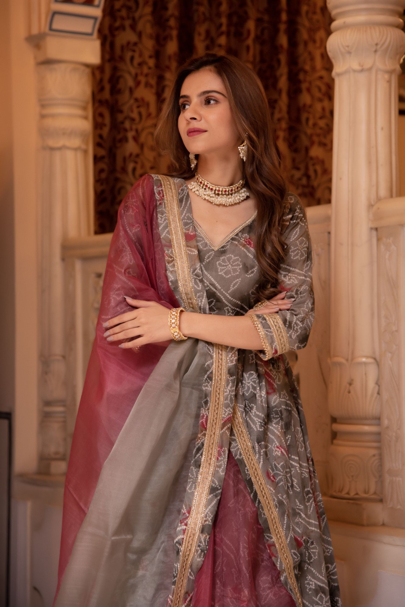 Sawan Saleti Gotapatti Anarkali Suit Set