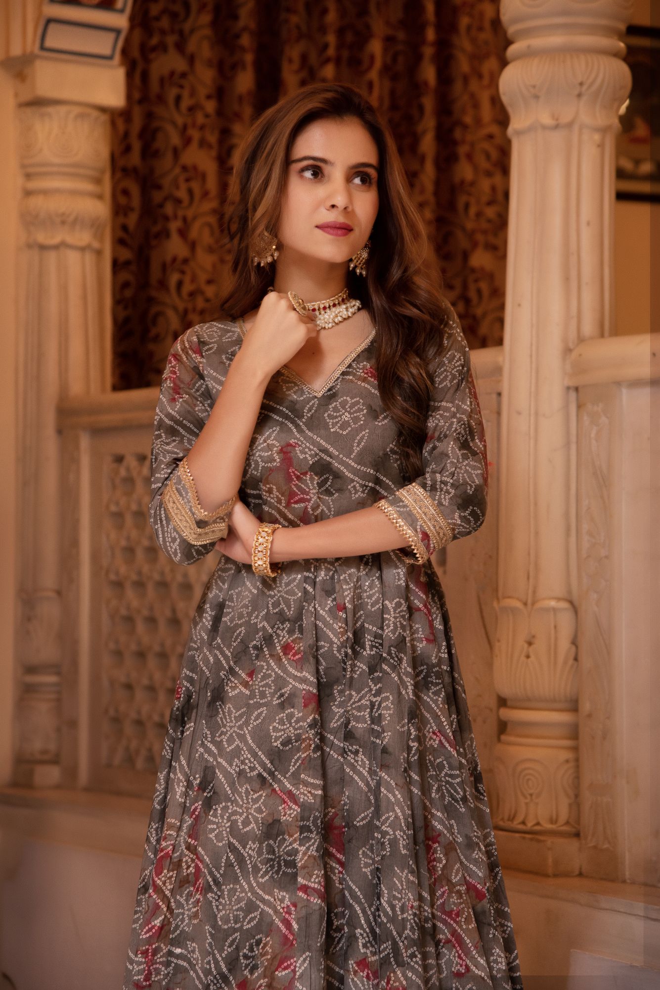 Sawan Saleti Gotapatti Anarkali Suit Set