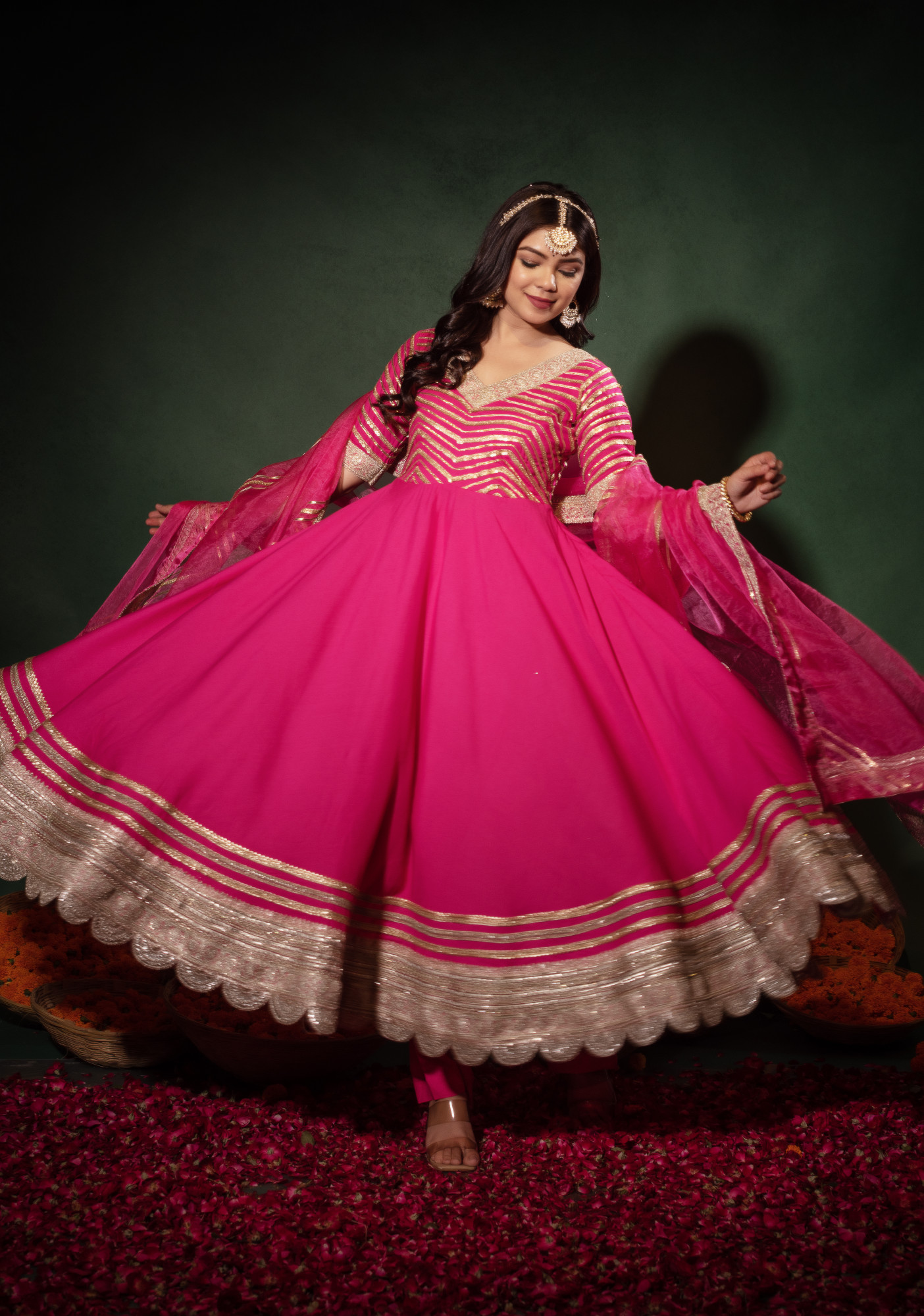 Barbie Pink Anarkali Suit Set