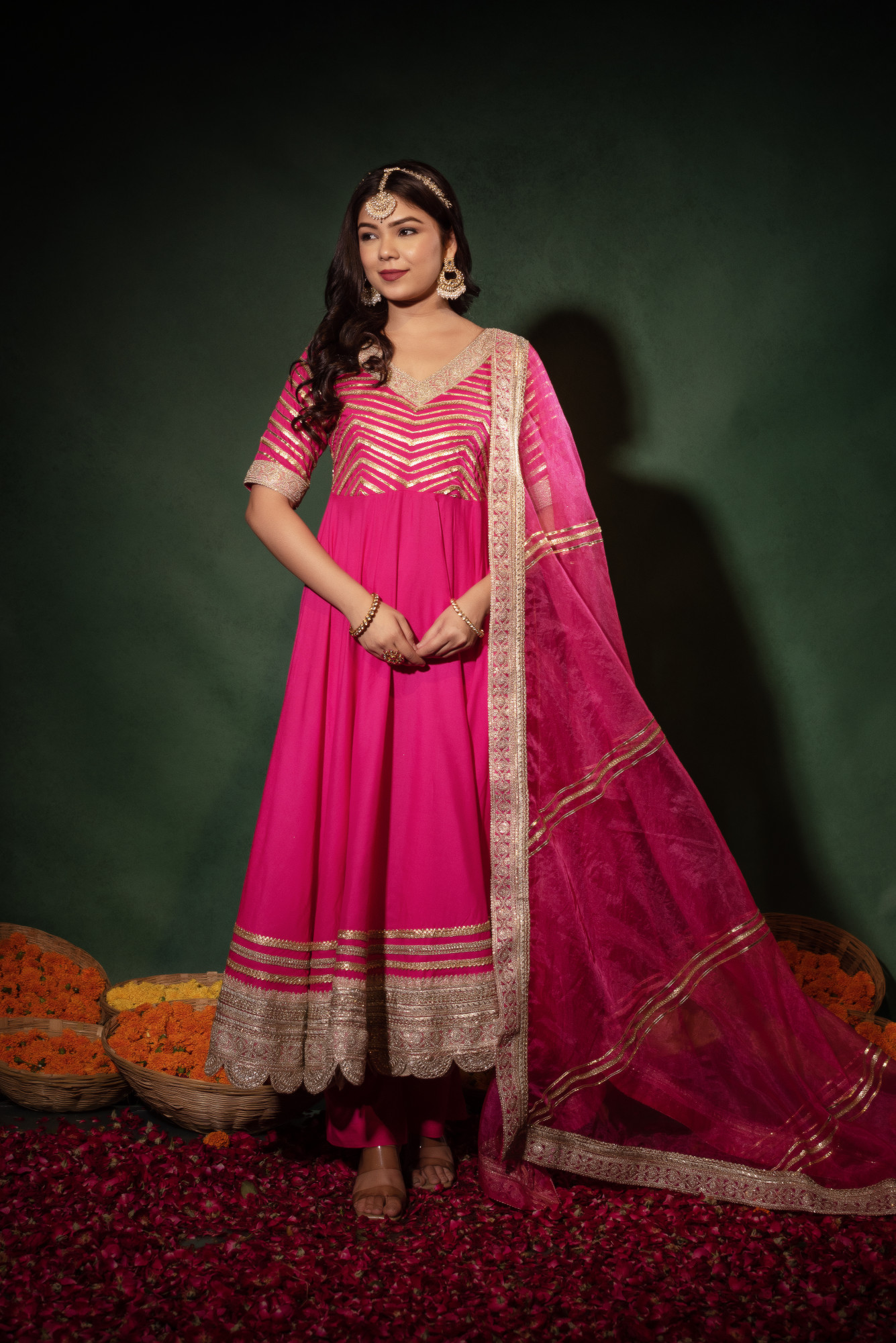 Barbie Pink Anarkali Suit Set