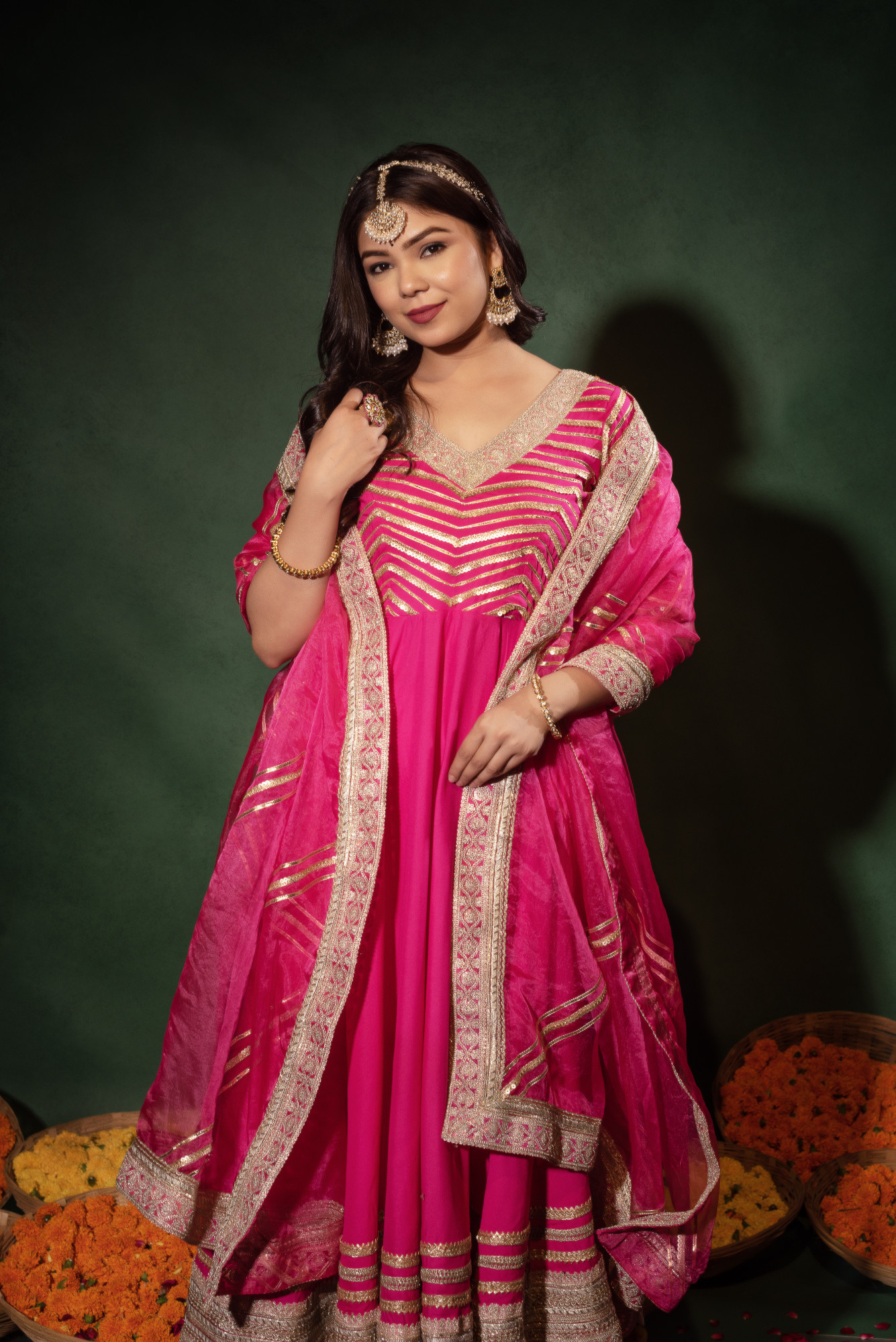 Barbie Pink Anarkali Suit Set