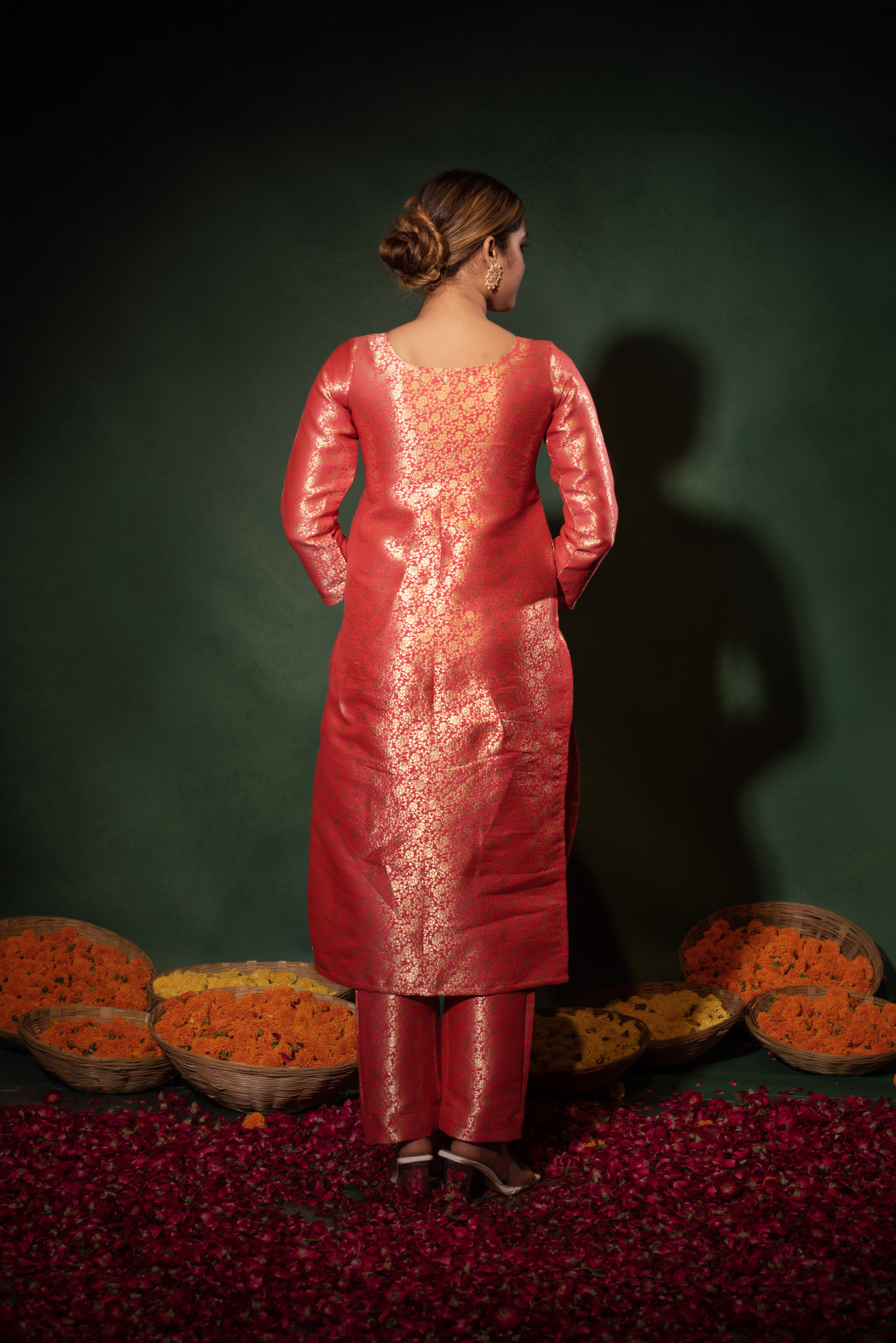 Kesariya Banarsi Straight Suit Set