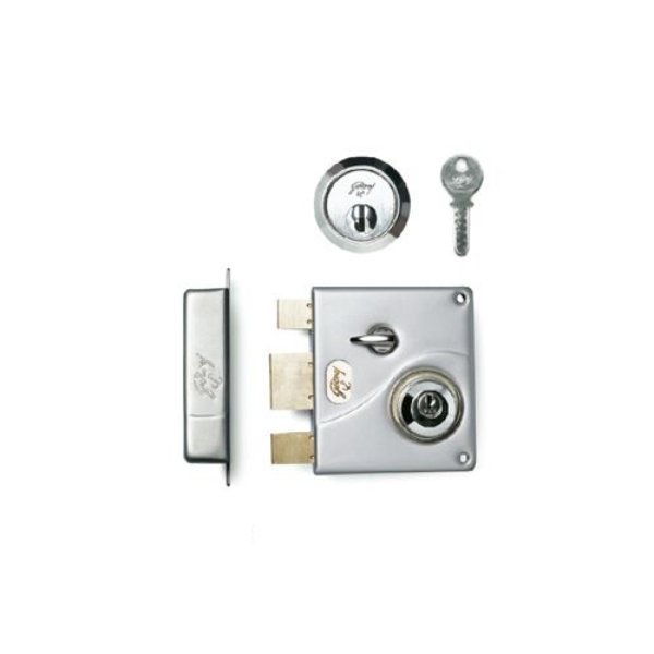 Godrej Ultra Tribolt Satin Nickel Carton Rim Lock 8131